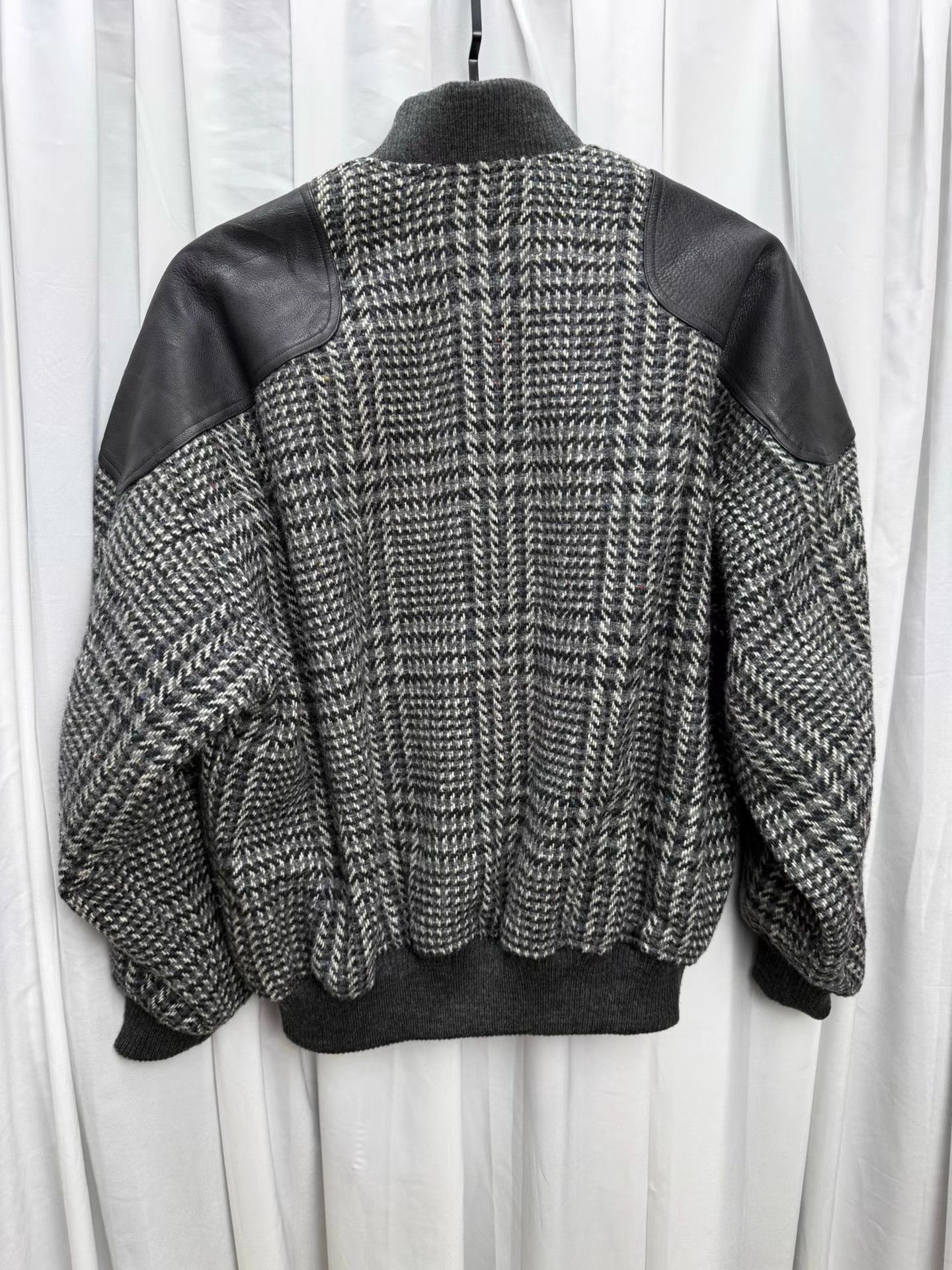Issey Miyake Issey Sports Plaid Leather Panel Short Wide Stamp Jacket K20 Size US M / EU 48-50 / 2 - 2 Thumbnail