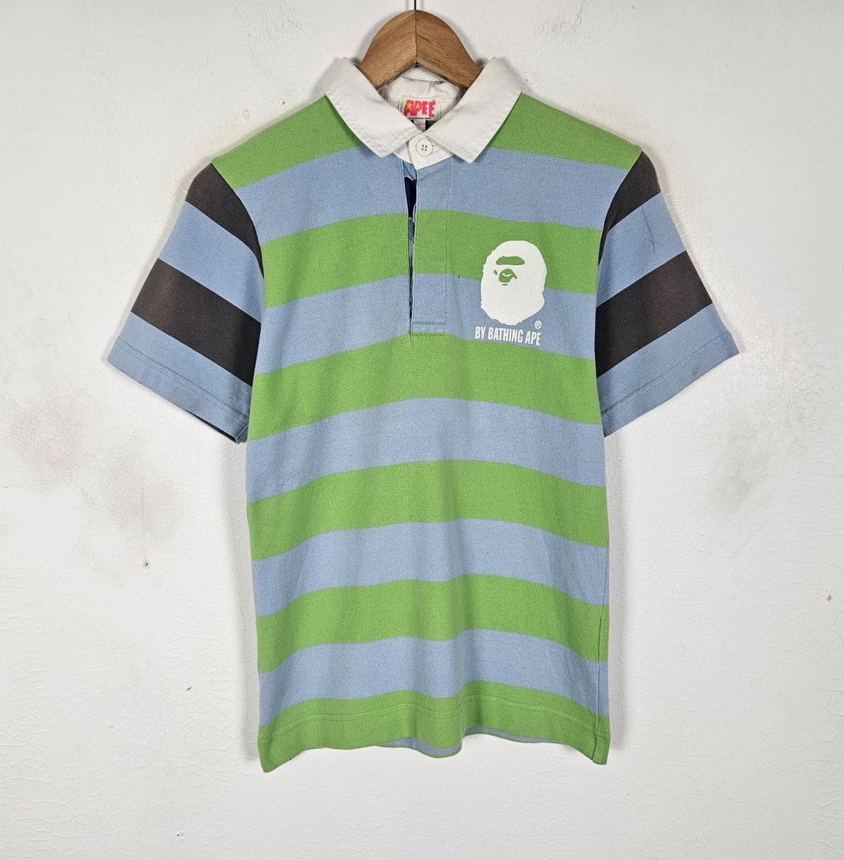 Bape A Bathing Ape BAPE polo rugby stripe Size S / US 4 / IT 40 - 2 Thumbnail