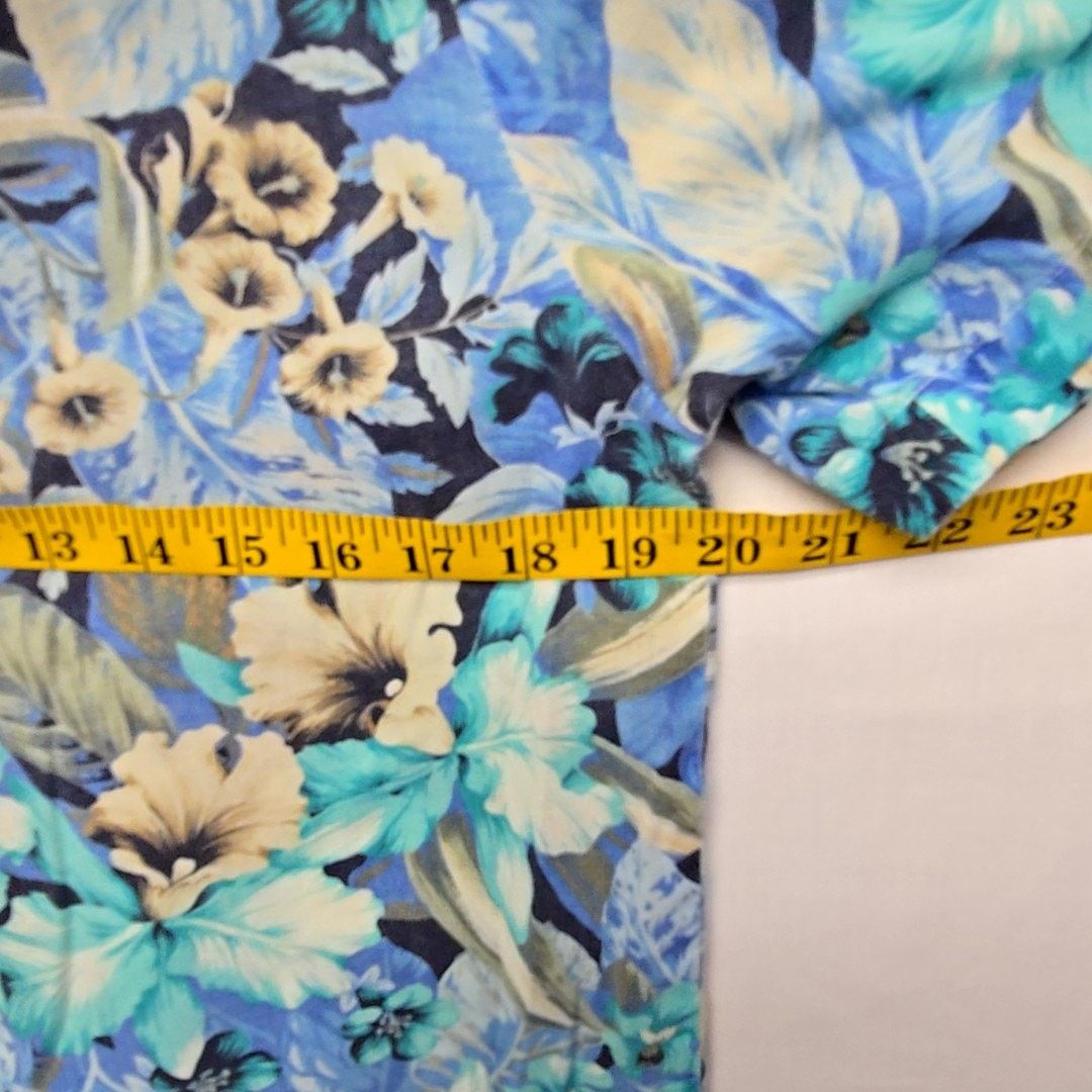 Vintage Vintage Bobbie Brooks Hawaiian Shirt Floral Print Blue L Size L / US 10 / IT 46 - 9 Thumbnail