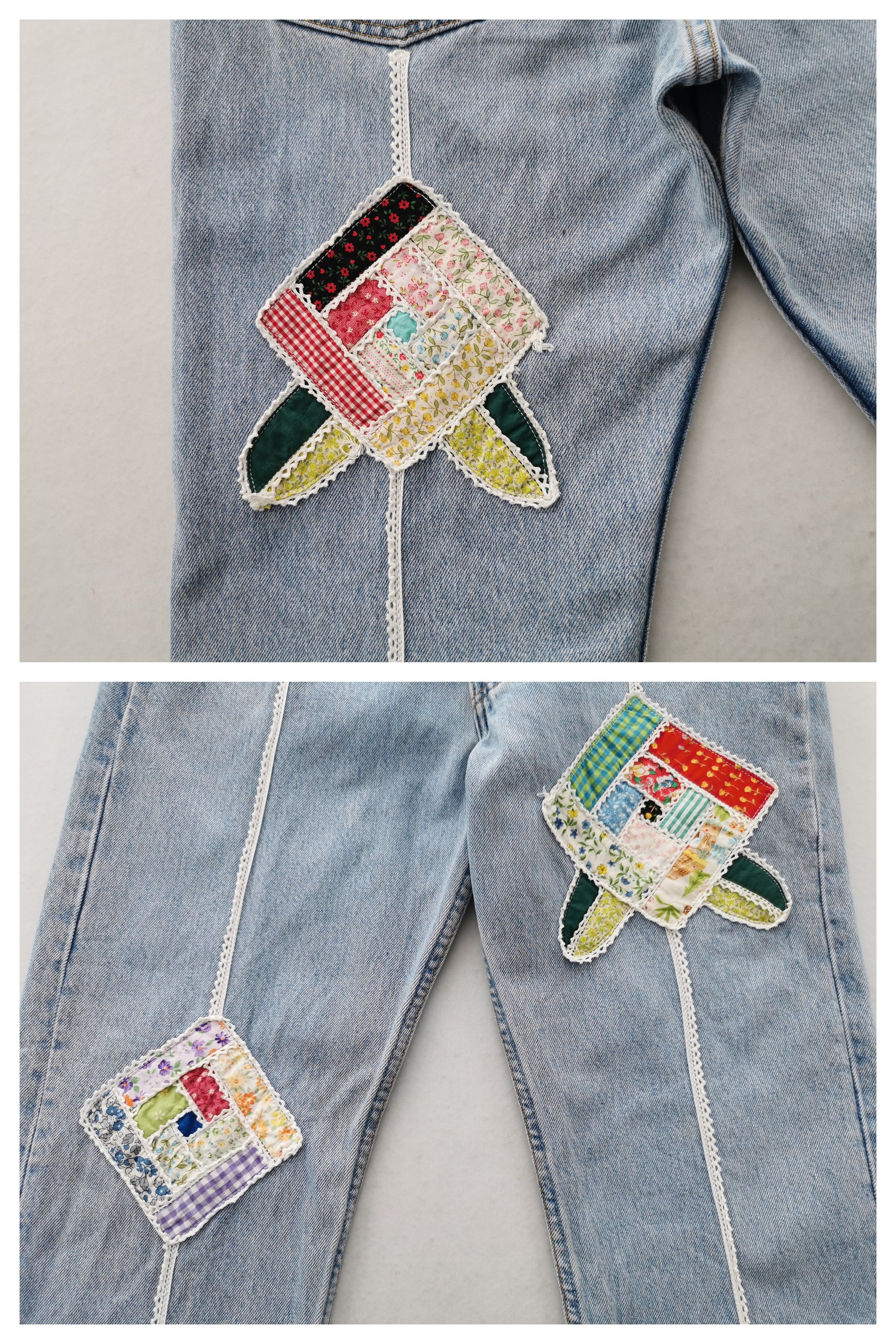 Levi's Vintage 90s Levis Lot 501 x Hana To Guitar Painting Denim Size US 31 - 6 Thumbnail