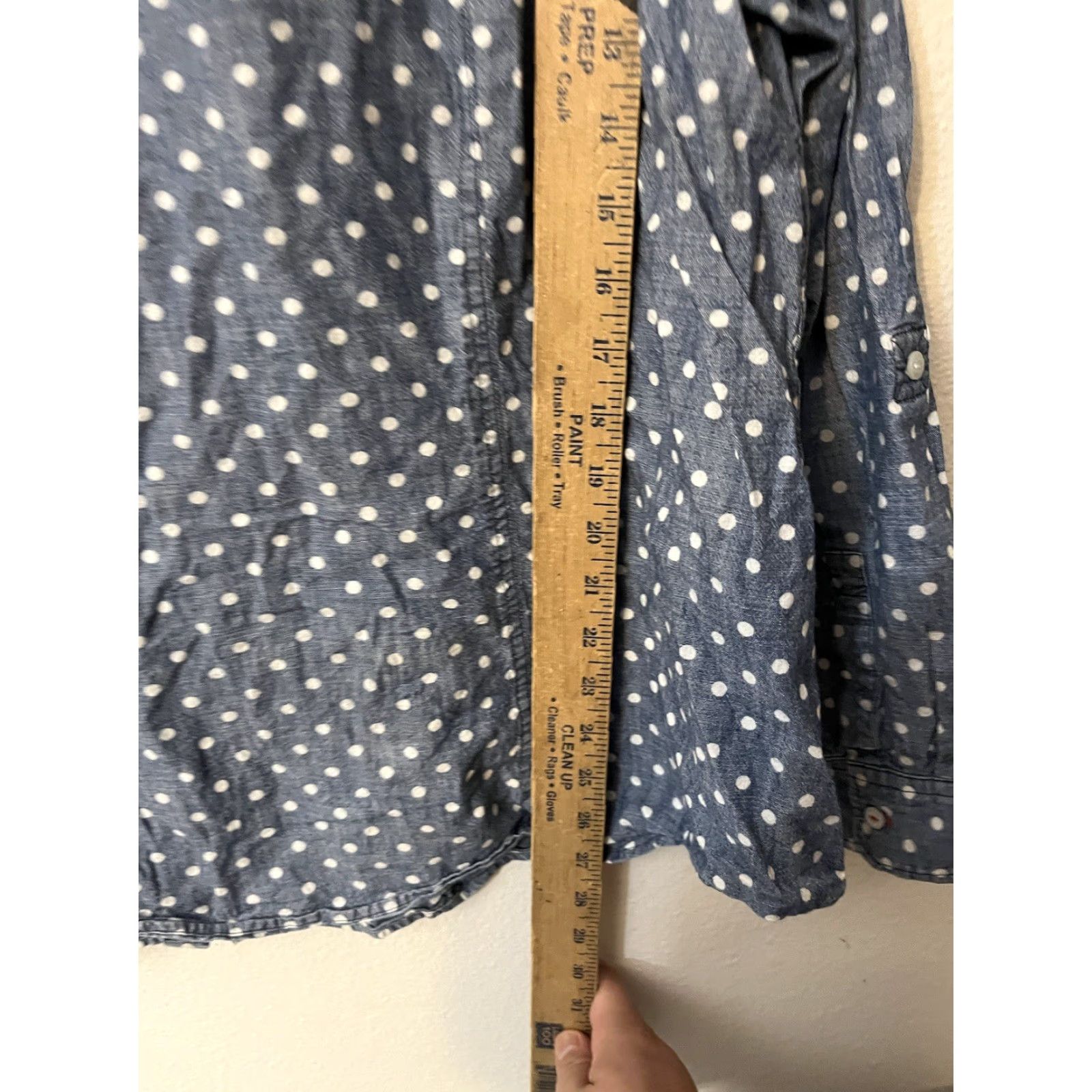 Talbots Talbots Shirt 18W Top Cotton Polka Dot Long Sleeves Button Up Size XXL / US 16-18 / IT 52-54 - 4 Thumbnail