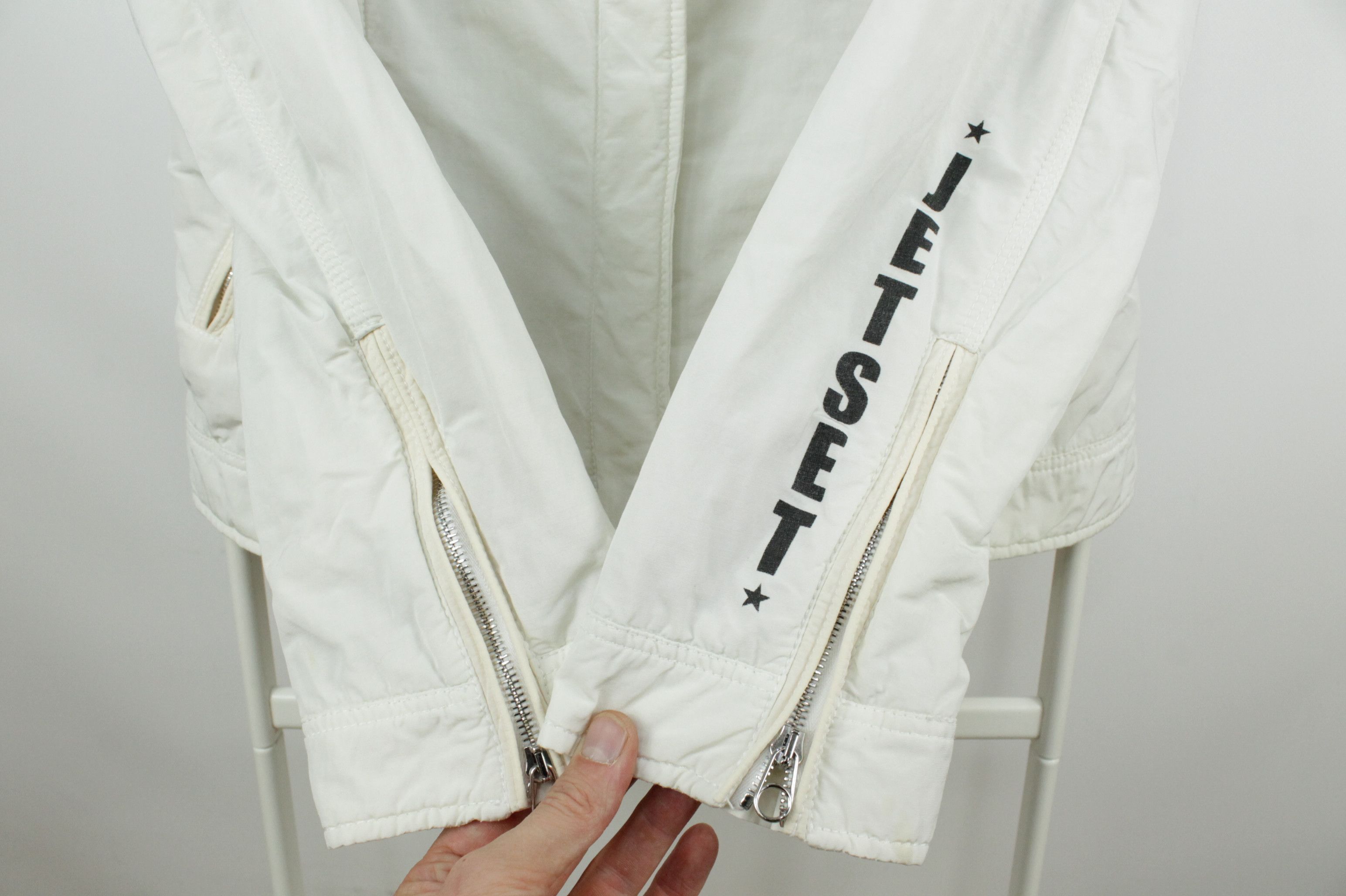 JET SET JET SET White Nylon Light Casual Women's Jacket Size L / US 10 / IT 46 - 7 Thumbnail