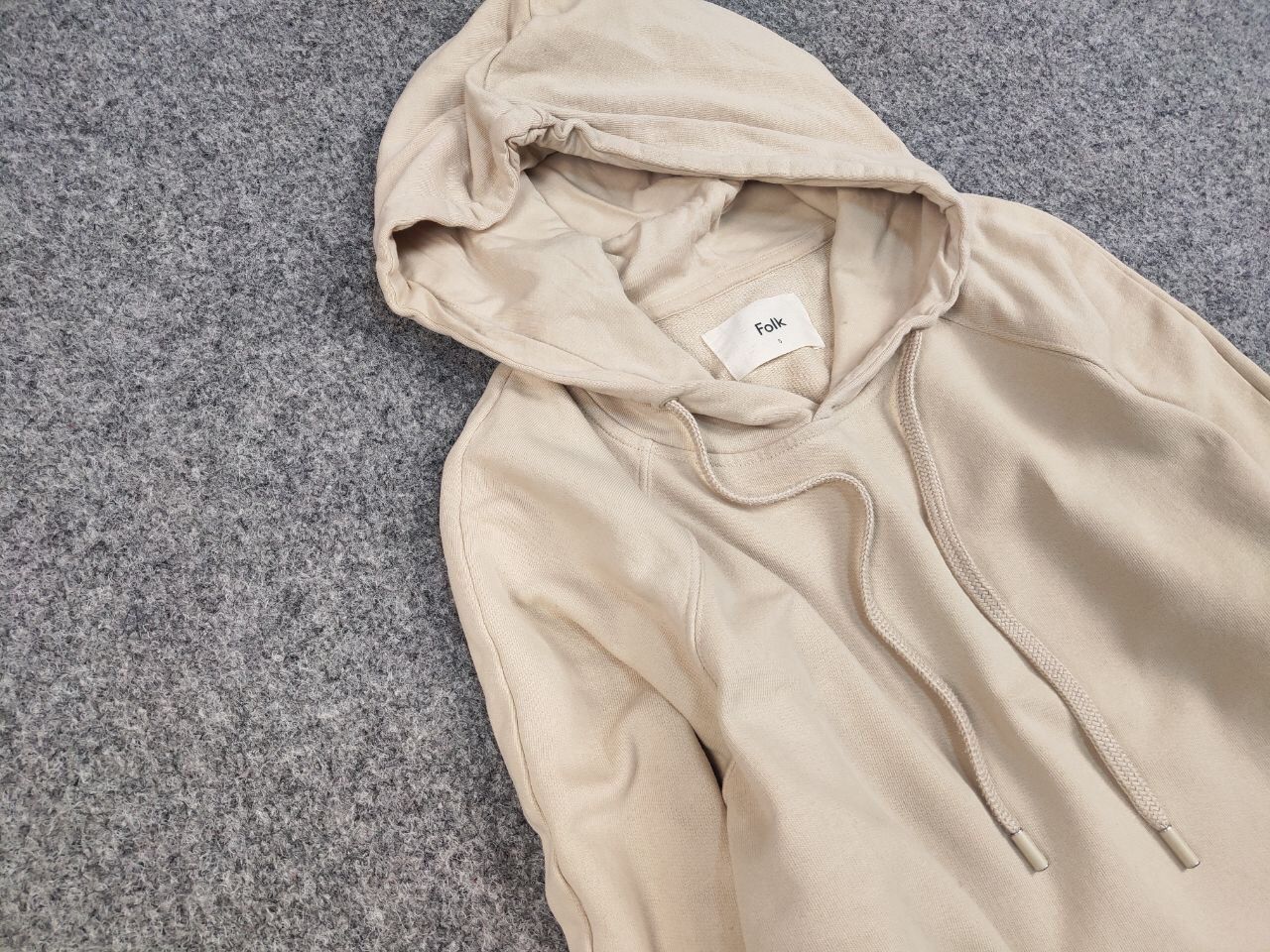 Folk Folk Design Cotton Beige Light Hoodie Size US XL / EU 56 / 4 - 7 Thumbnail