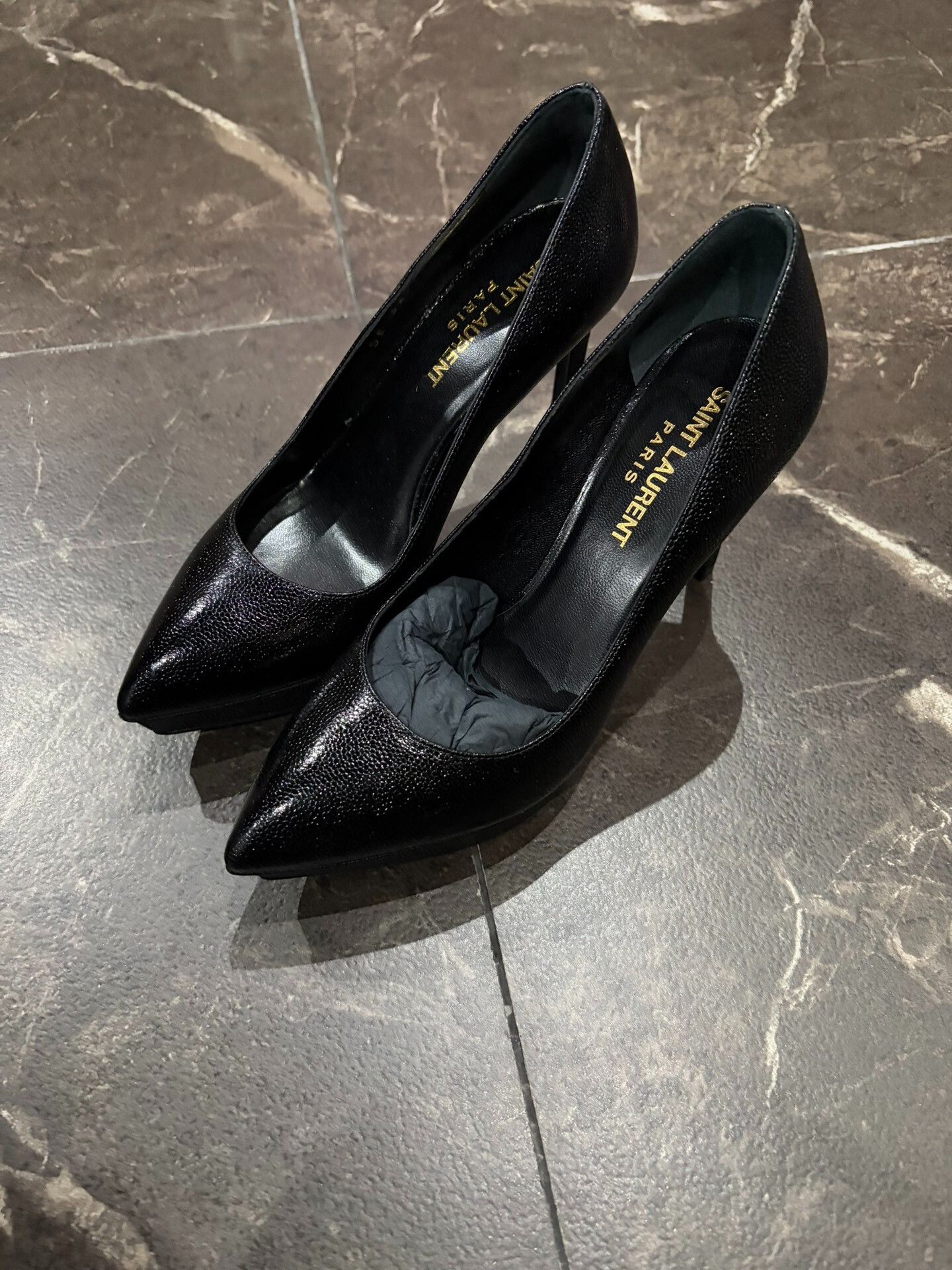 SAINT LAURENT Black High Heels