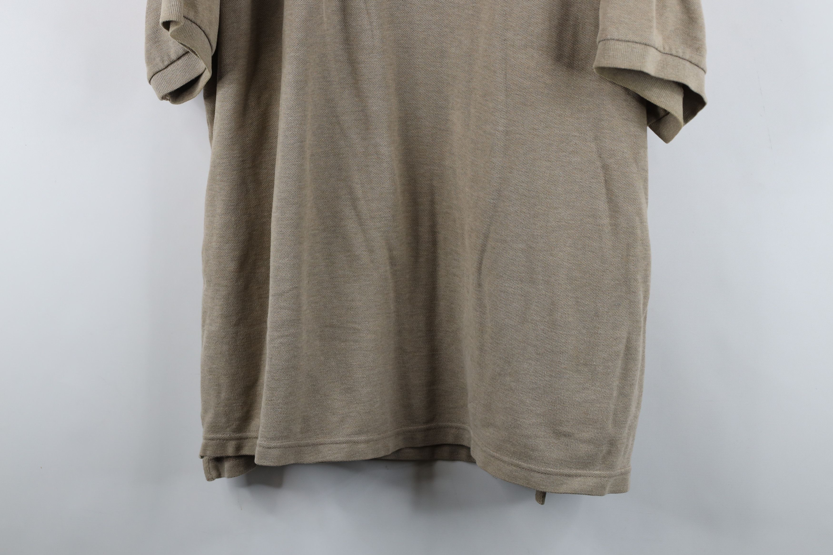 Vintage Vintage 90s Y2K Streetwear Blank Cotton Knit Golf Polo Beige Size US XL / EU 56 / 4 - 3 Thumbnail