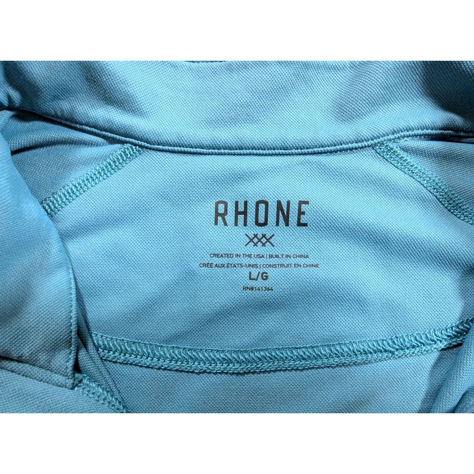 Rhone Rhone Men Large Blue 1/4 Zip Pullover Sweatshirt Knit Logo Zipper Mock Neck Adapted for Golf Walking Size US L / EU 52-54 / 3 - 3 Thumbnail