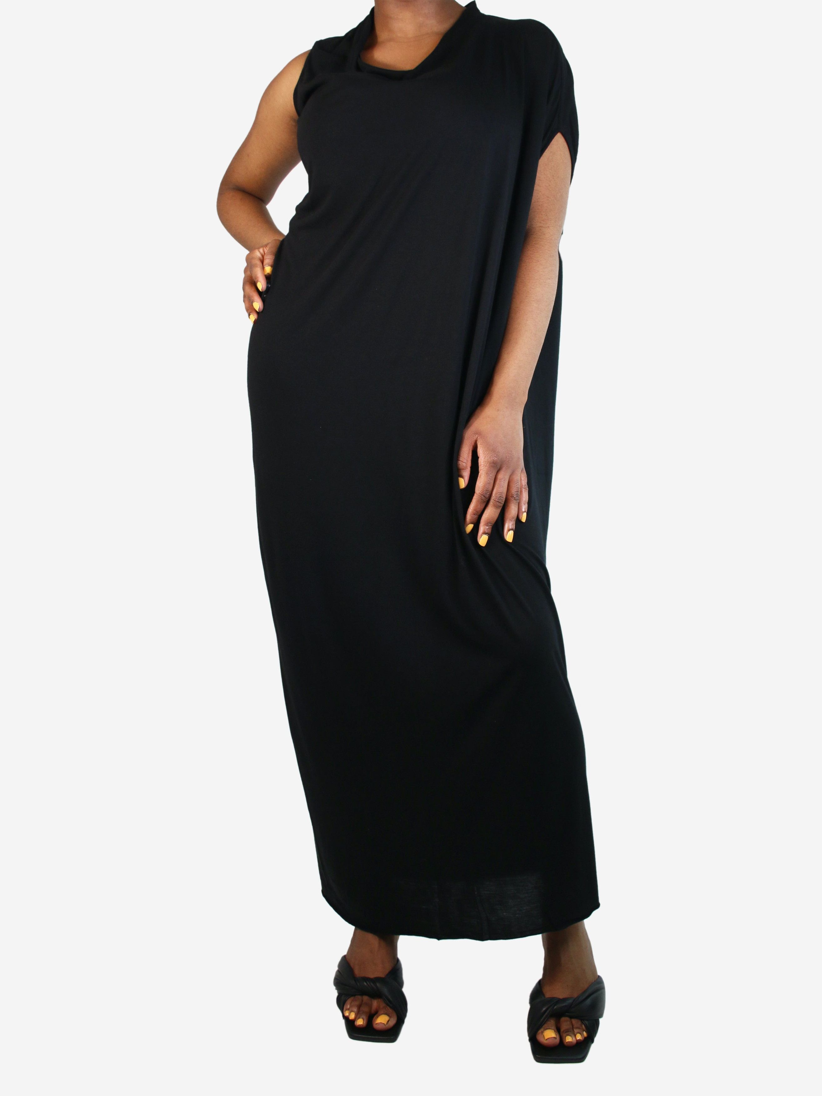 Rick Owens Black one-shoulder maxi dress - size UK 14 Size L / US 10 / IT 46 - 1 Preview