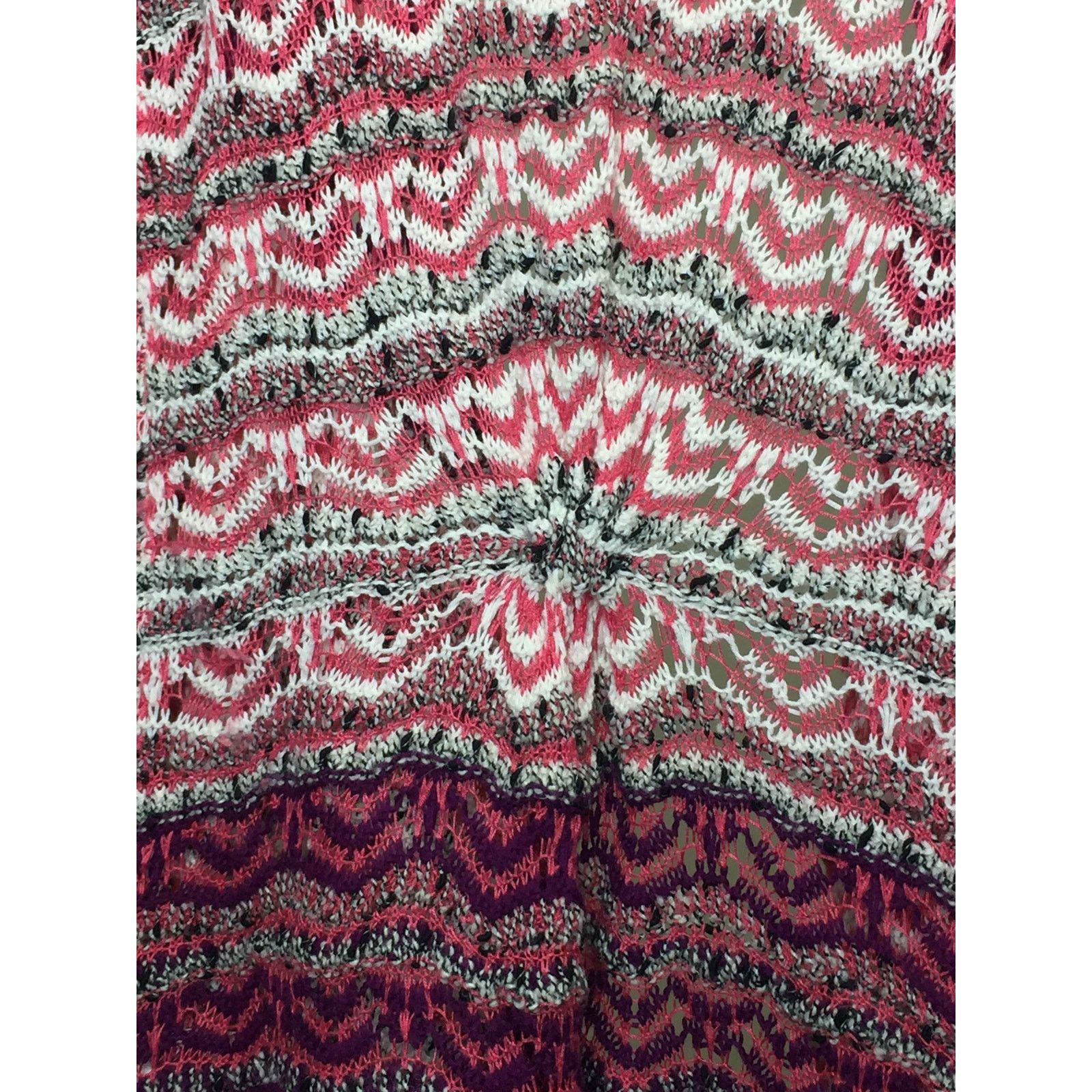 Anthropologie Anthropologie MOTH Pink White Knit Tassel Open Cardigan Med Size M / US 6-8 / IT 42-44 - 5 Thumbnail
