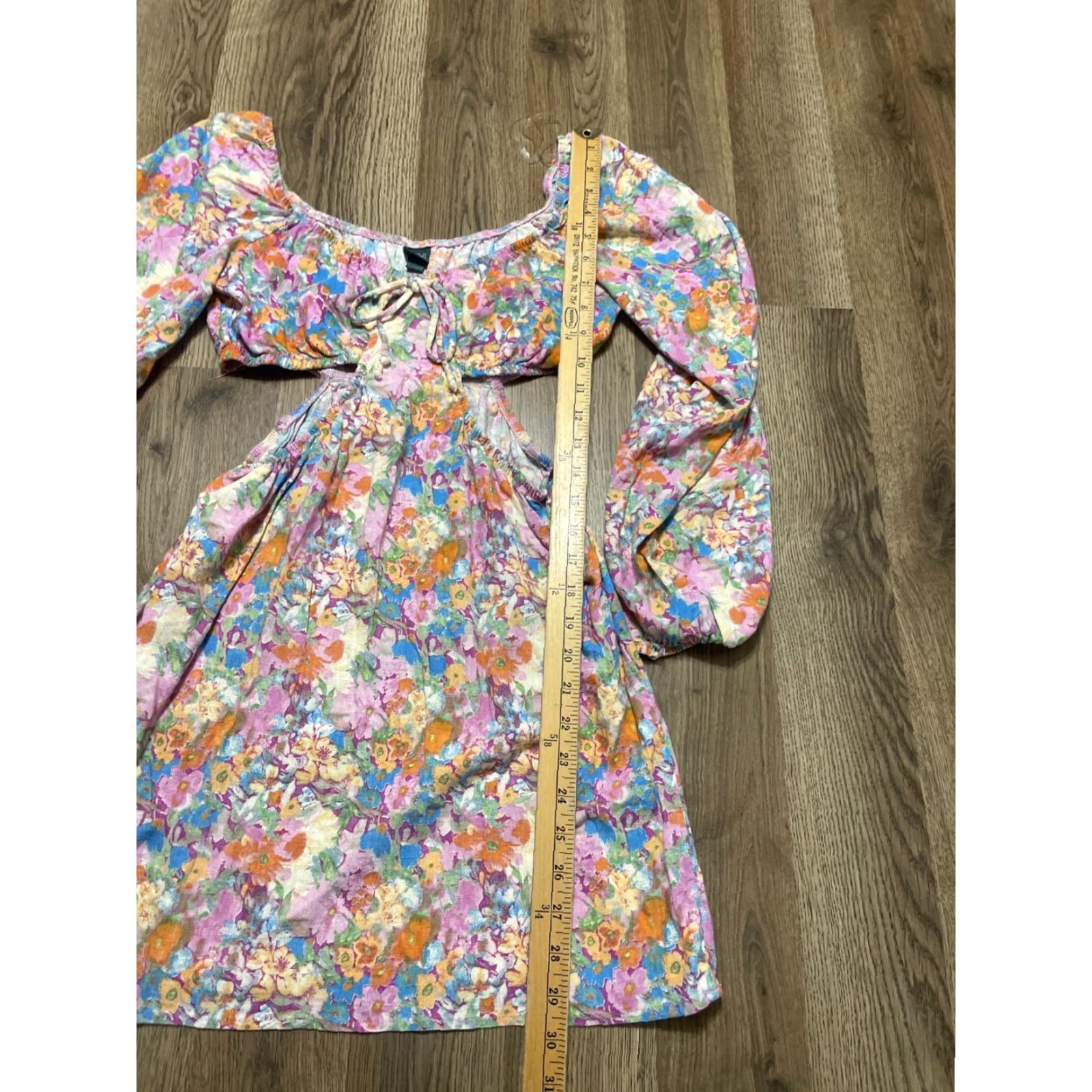 Vintage Wild Fable Dress Women's Size Small Long Sleeve Open Waist Floral Size S / US 4 / IT 40 - 7 Thumbnail