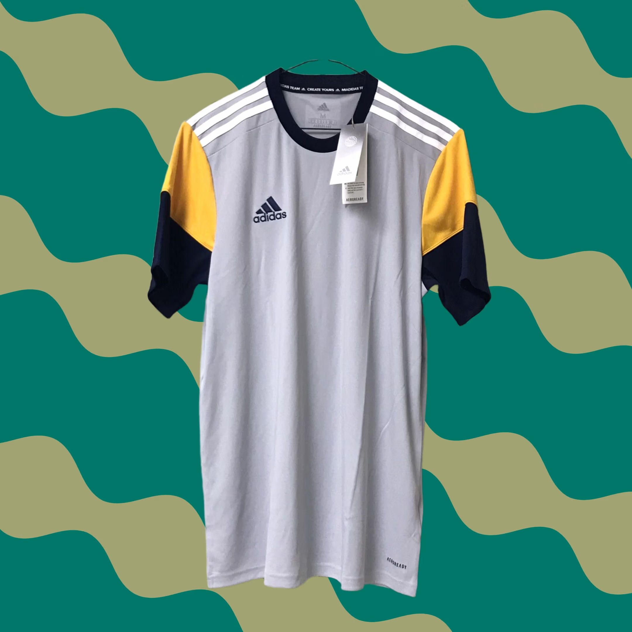 Adidas Adidas Men Multicolor Colorblock Aeroready Training Football Soccer Jersey M Size US M / EU 48-50 / 2 - 1 Thumbnail