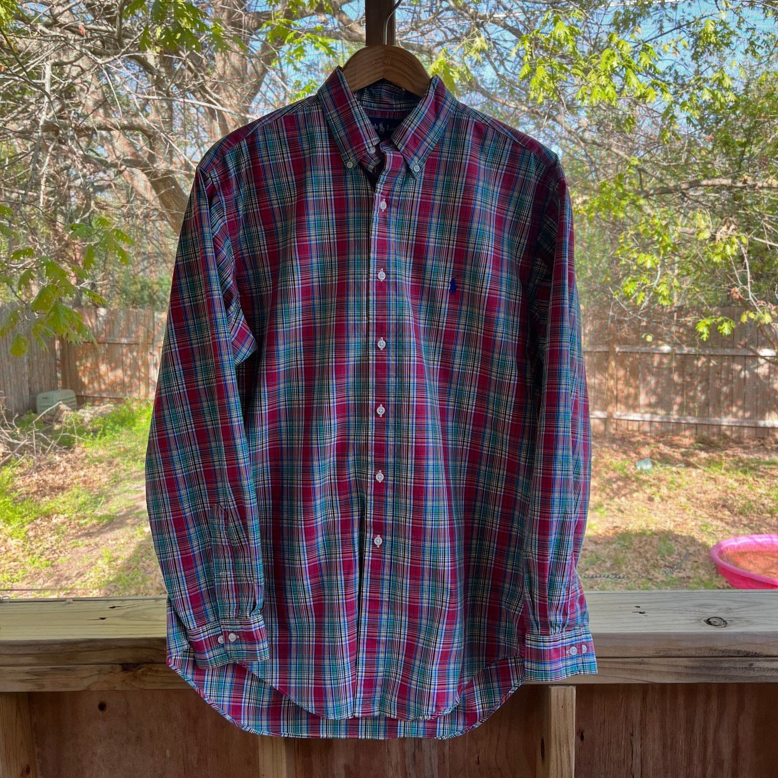 Ralph Lauren Ralph Lauren Red And Green Plaid Button Down Shirt Size 16/L Size US L / EU 52-54 / 3 - 1 Thumbnail