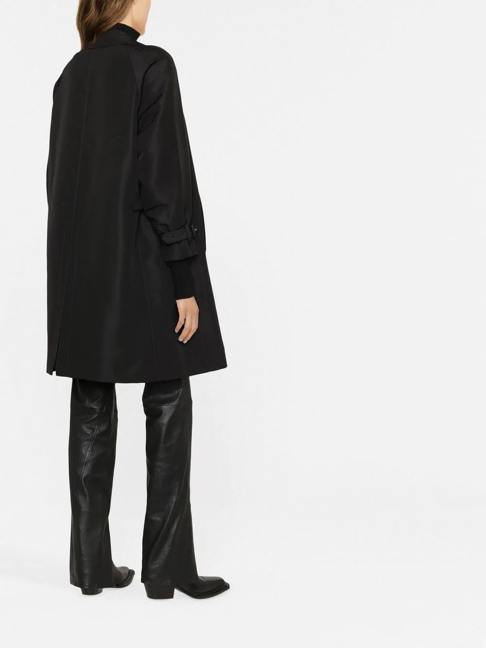 Saint Laurent Paris o1s1wg111224 Classic-Collar Coat in Black Size L / US 10 / IT 46 - 3 Thumbnail