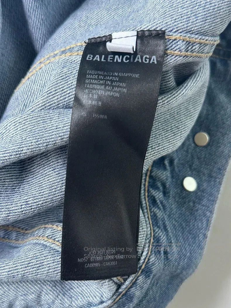 Balenciaga Balenciaga Embroidered Logo Denim Jacket. Size US XS / EU 42 / 0 - 4 Thumbnail