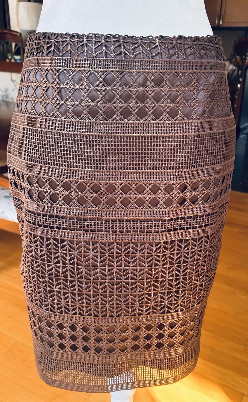 Other White House Black Market Skirt Sz 4 Metallic Brown Size 27" / US 4 / IT 40 - 1 Thumbnail
