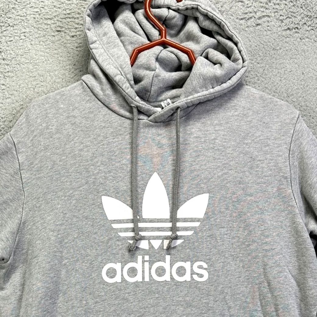 Adidas Adidas Sweatshirt Mens Medium Gray Graphic Print Hoodie Long Sleeve Pullover Size US M / EU 48-50 / 2 - 2 Thumbnail