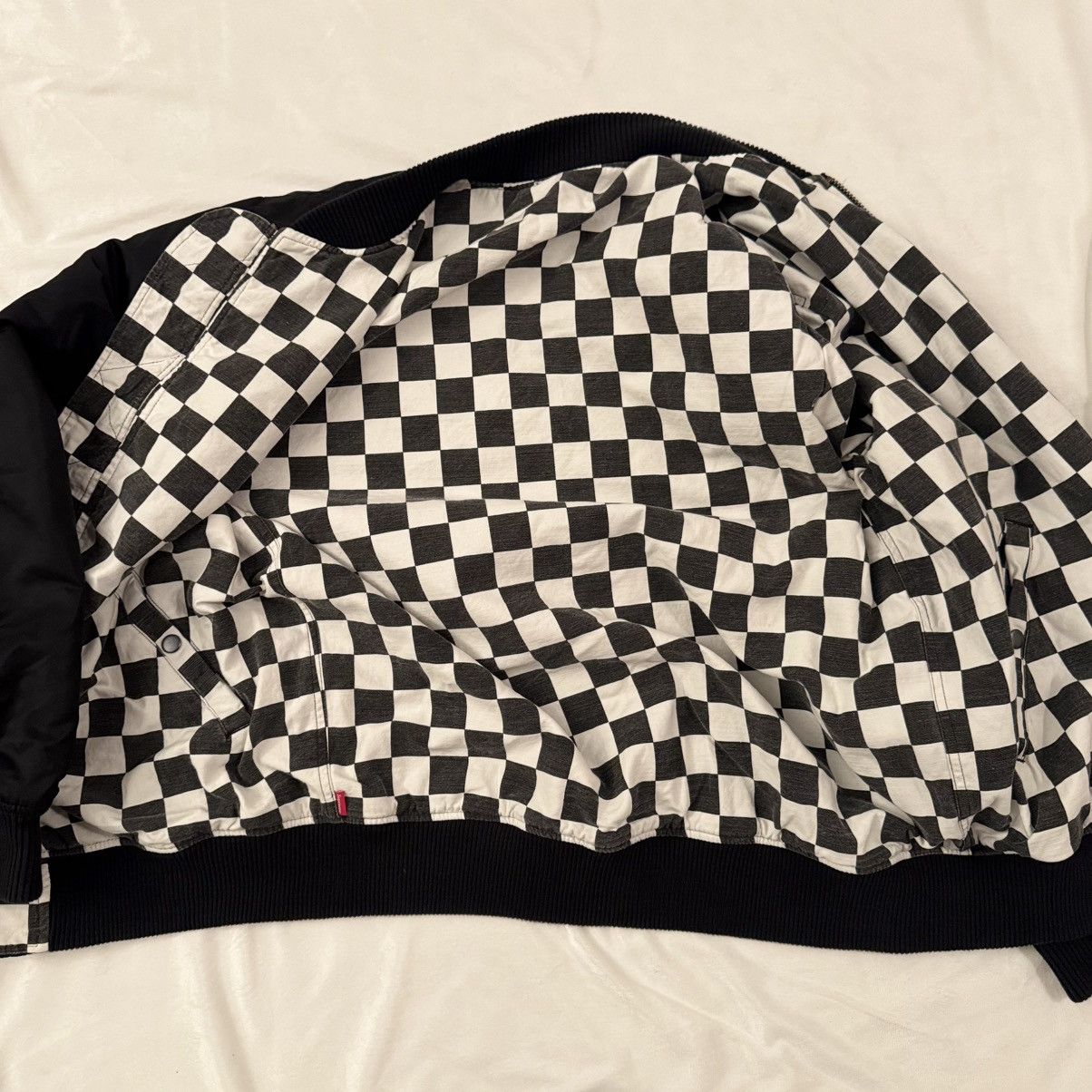 Supreme Supreme Reversible Checkered MA-1 Bomber Jacket Size US XL / EU 56 / 4 - 12 Thumbnail
