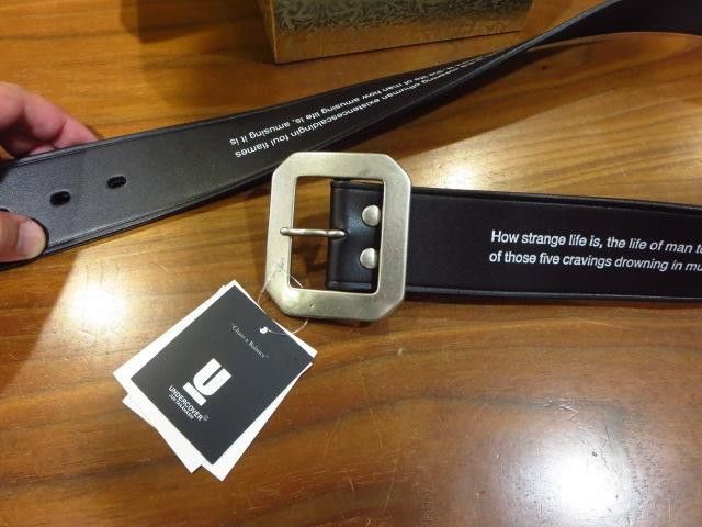 Undercover Script Leather Belt Size ONE SIZE - 2 Thumbnail