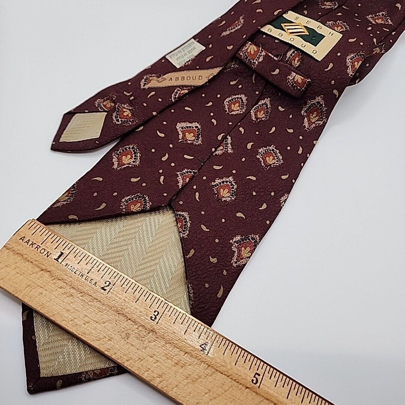 Joseph Abboud Joseph Abboud Maroon Red Silk Necktie - Made in Italy Size ONE SIZE - 2 Thumbnail