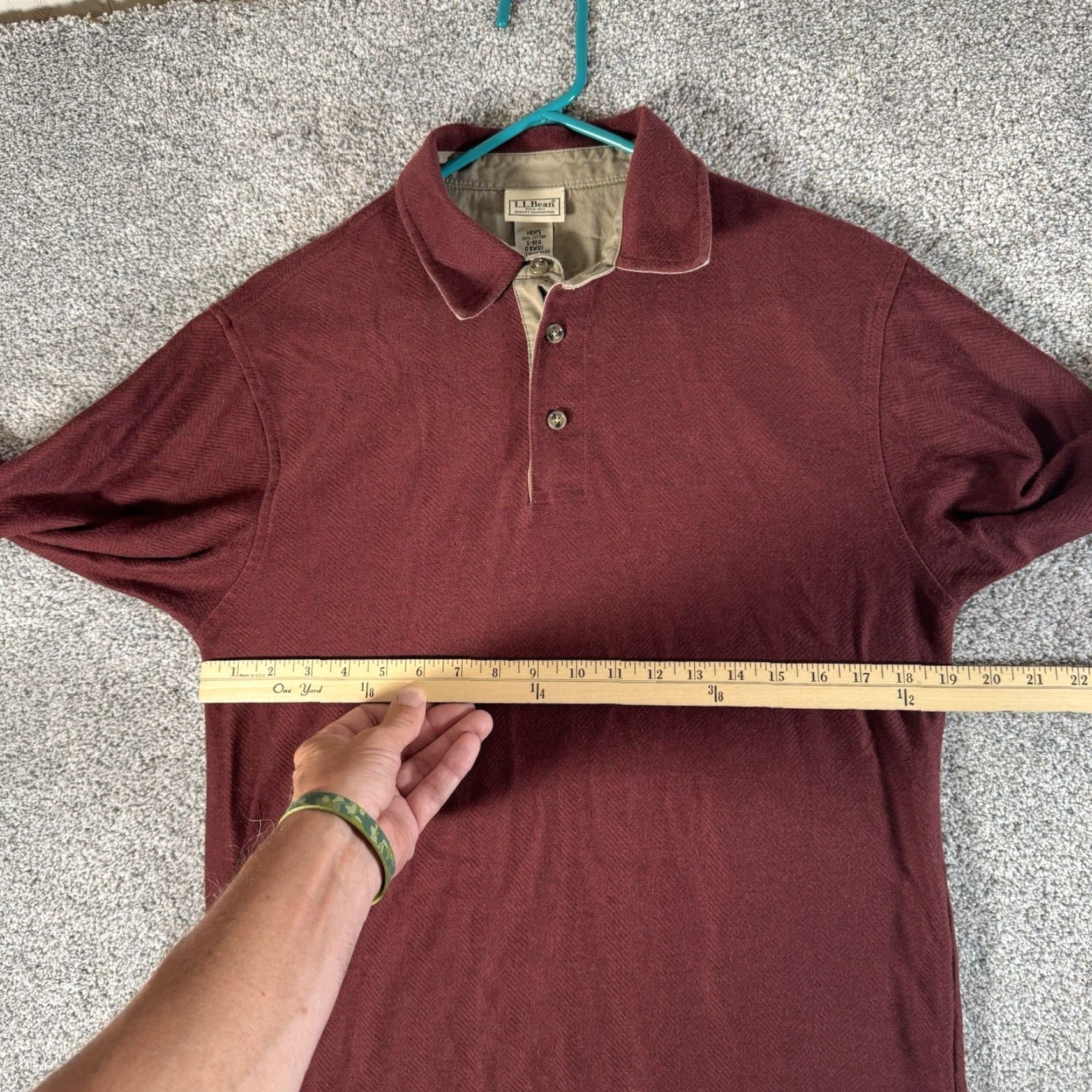 Vintage VINTAGE L. L. Bean Polo Shirt Men Small Red Cotton Knit Casual Preppy Dark Academia 90s 00s All Seasons Placket Size US S / EU 44-46 / 1 - 3 Thumbnail