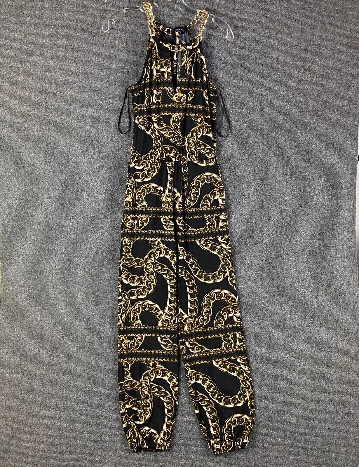 Bebe Bebe Jumpsuit Women's Small Sleeveless Chain Artwork S Size S / US 4 / IT 40 - 1 Thumbnail
