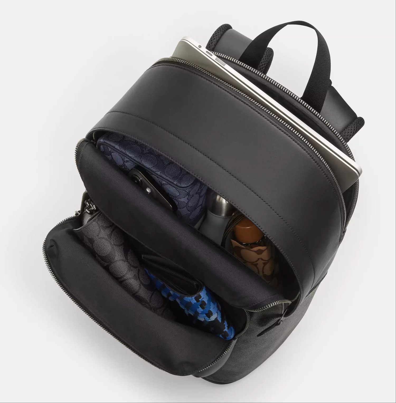 Coach West Backpack In Signature Canvas With Varsity Stripe CV922 Size ONE SIZE - 9 Thumbnail