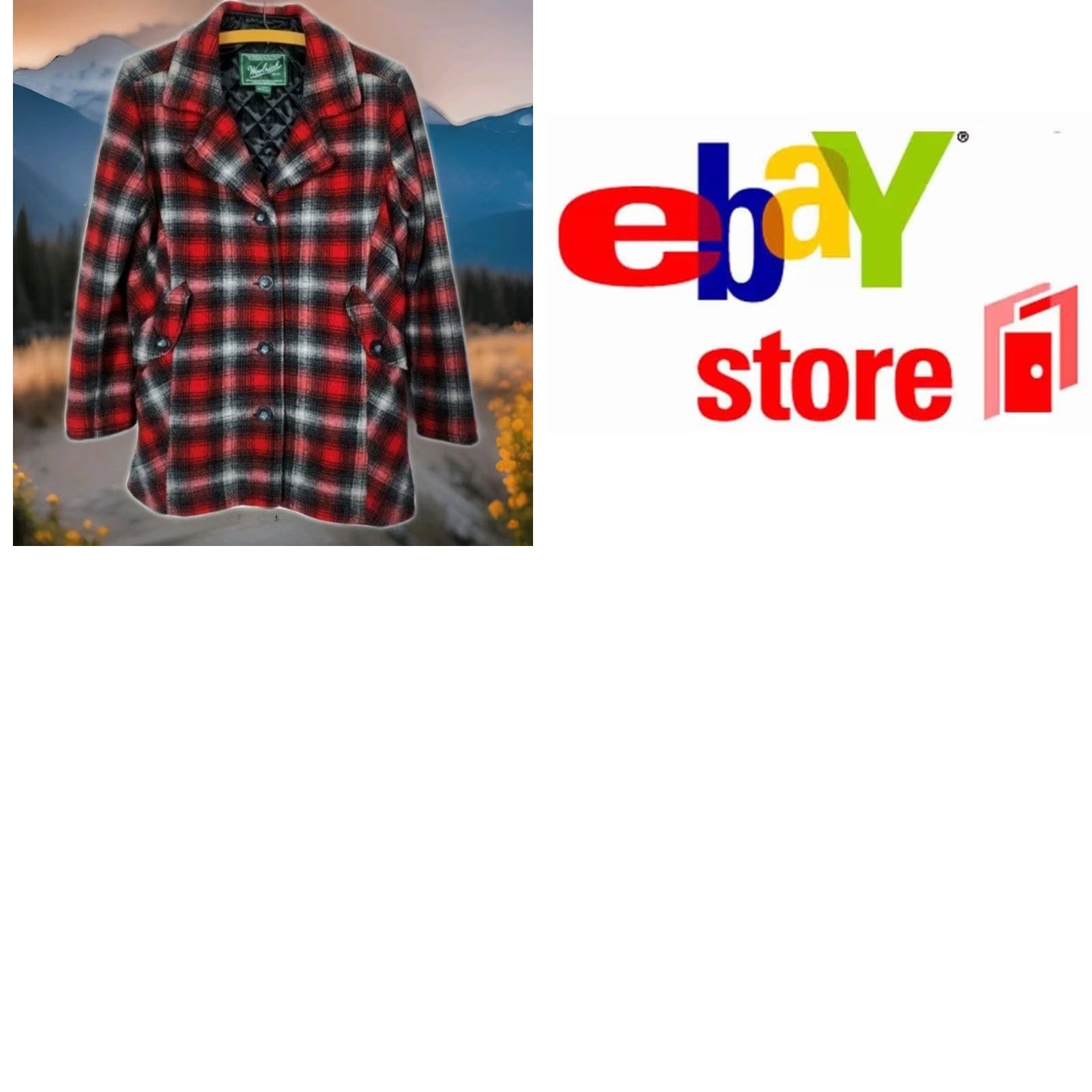 Vintage Woolrich Red Plaid Jacket Womens Medium Wool Quilted Overcoat Winter Outdoor Western Size M / US 6-8 / IT 42-44 - 9 Thumbnail