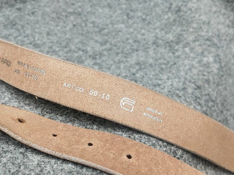 G-Star G Star raw Beige Leather Mini Logo Vintage Style Y2K Belt Size ONE SIZE - 13 Thumbnail