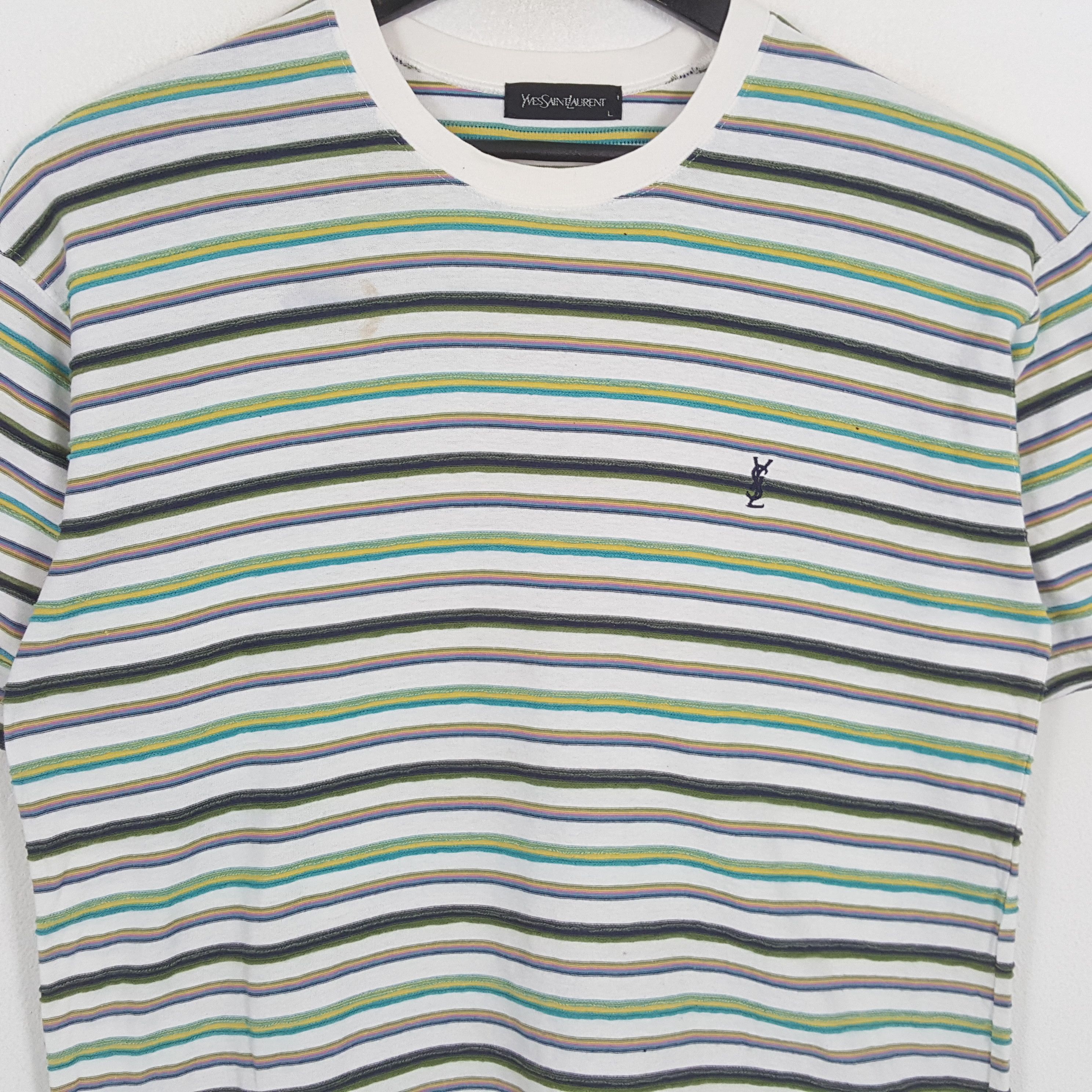 Vintage × Yves Saint Laurent YVES SAINT LAURENT Luxury Brand YSL Logo Tshirt Size US L / EU 52-54 / 3 - 2 Thumbnail