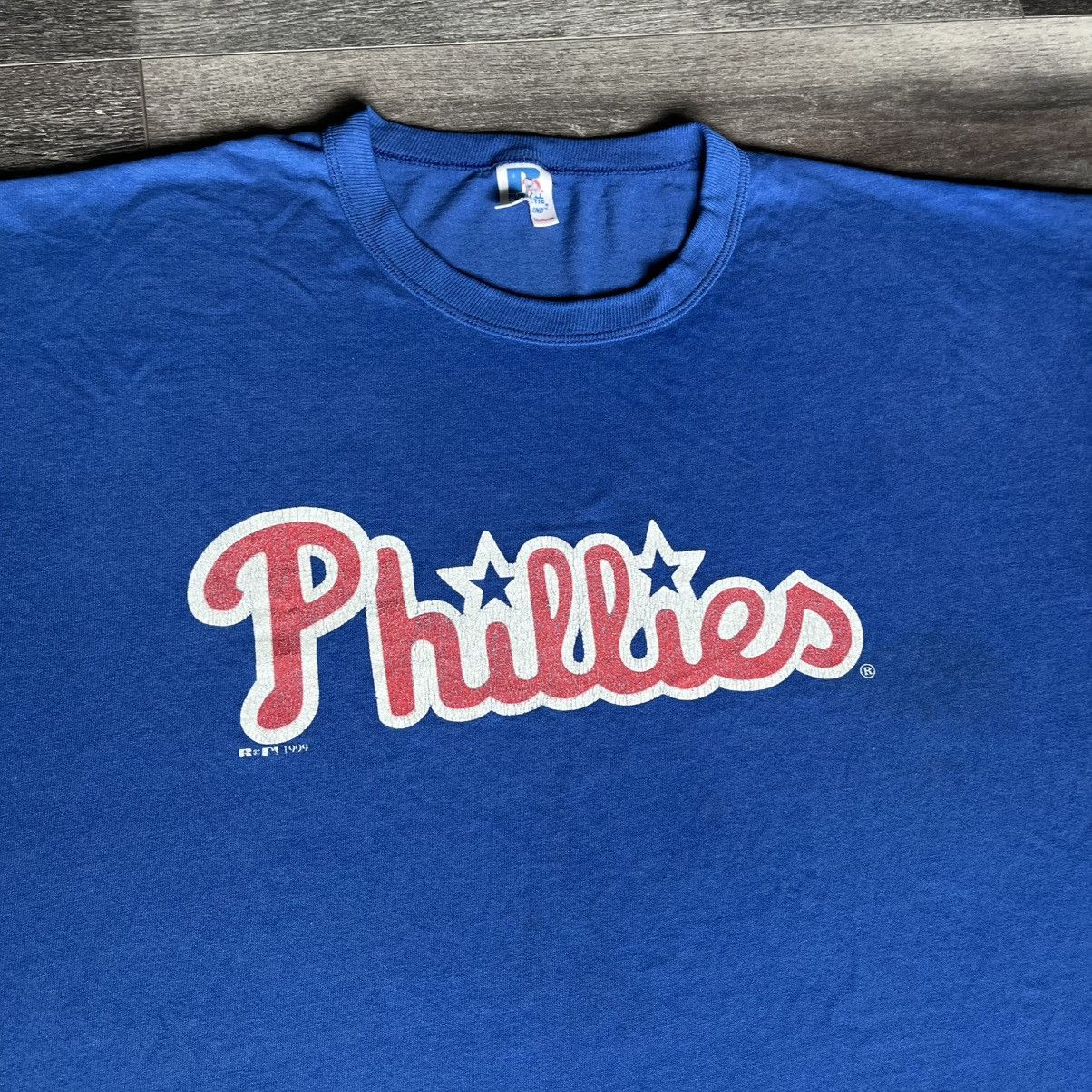 MLB × Vintage Vintage 1990s MLB Philadelphia Phillies Russell Athletic Tee Size US XL / EU 56 / 4 - 2 Thumbnail