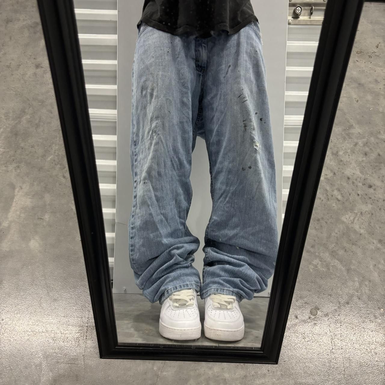 Japanese Brand × Vintage Crazy Vintage Y2K/2000s Grunge Light Wash Denim Jeans! Size US 36 / EU 52 - 1 Thumbnail