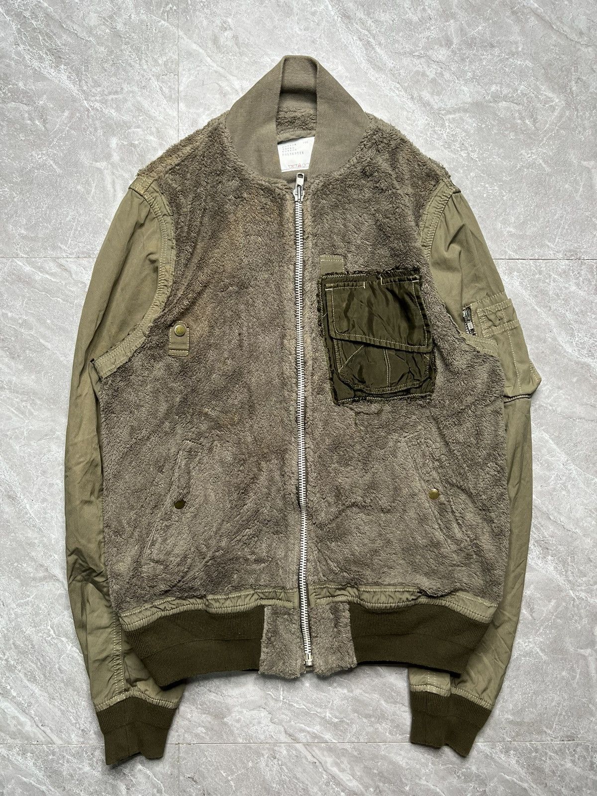 ジャケット・アウター Sacai SS15 Reconstructed Terrycloth MA-1 Sacai Sacai S/S 15 Reconstructed Terry cloth MA-1 Bomber | Grailed