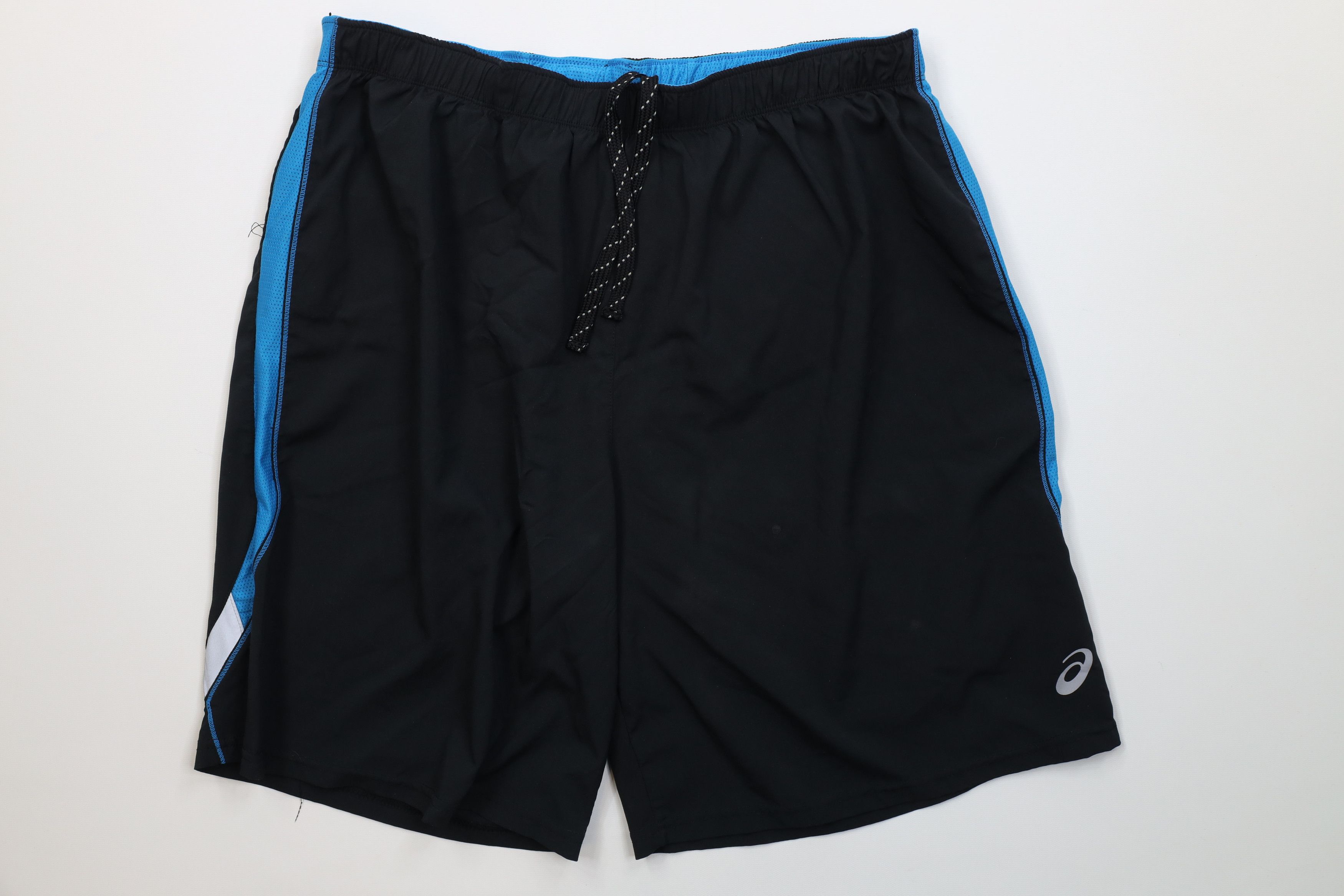 Asics Vintage Y2K Asics Lined Running Jogging Shorts Black Blue Size US 34 / EU 50 - 1 Thumbnail