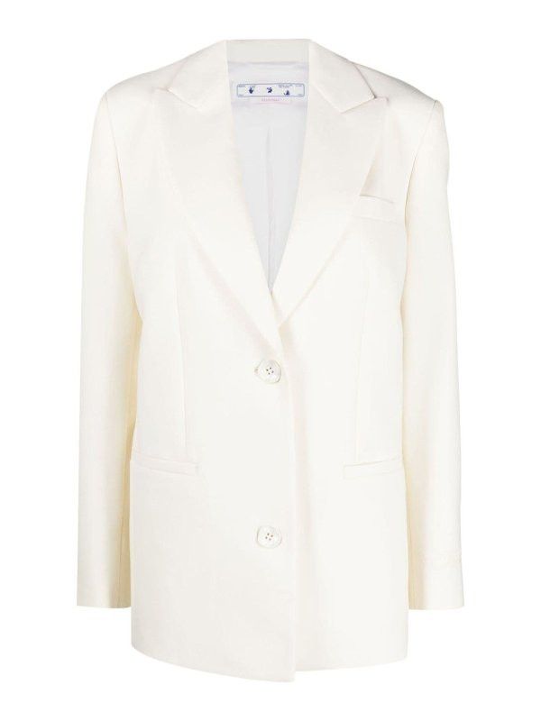 Off-White o1y1125 Blazer in Ivory Size M / US 6-8 / IT 42-44 - 1 Thumbnail