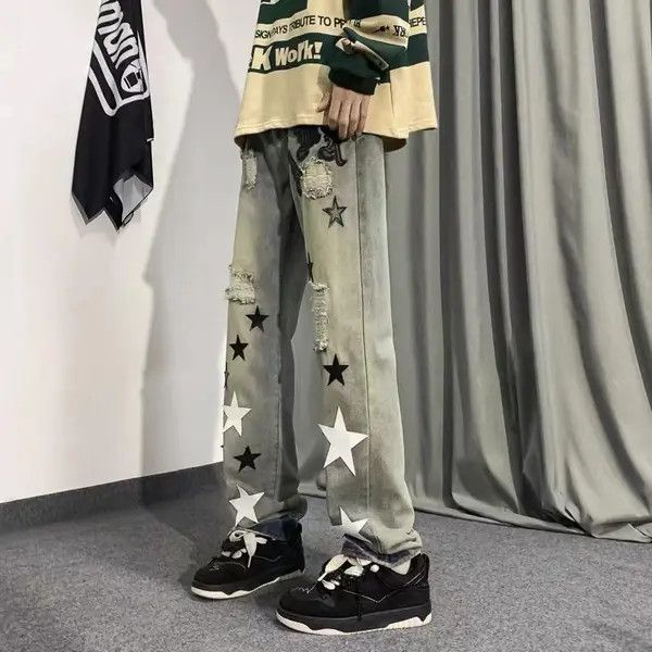 VIBE Vintage star patch patch jeans Size US 31 - 2 Thumbnail