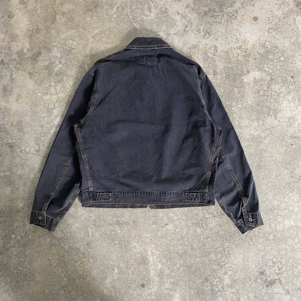 Harley Davidson Vintage 1990’s Harley Davidson Faded Black Boxy Work Jacket Size US M / EU 48-50 / 2 - 11 Thumbnail