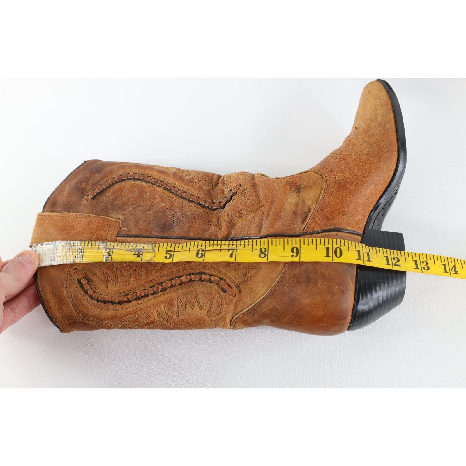 Vintage Vintage 70s 80s Streetwear Braided Leather Cowboy Boots Size US 6 / IT 36 - 13 Thumbnail