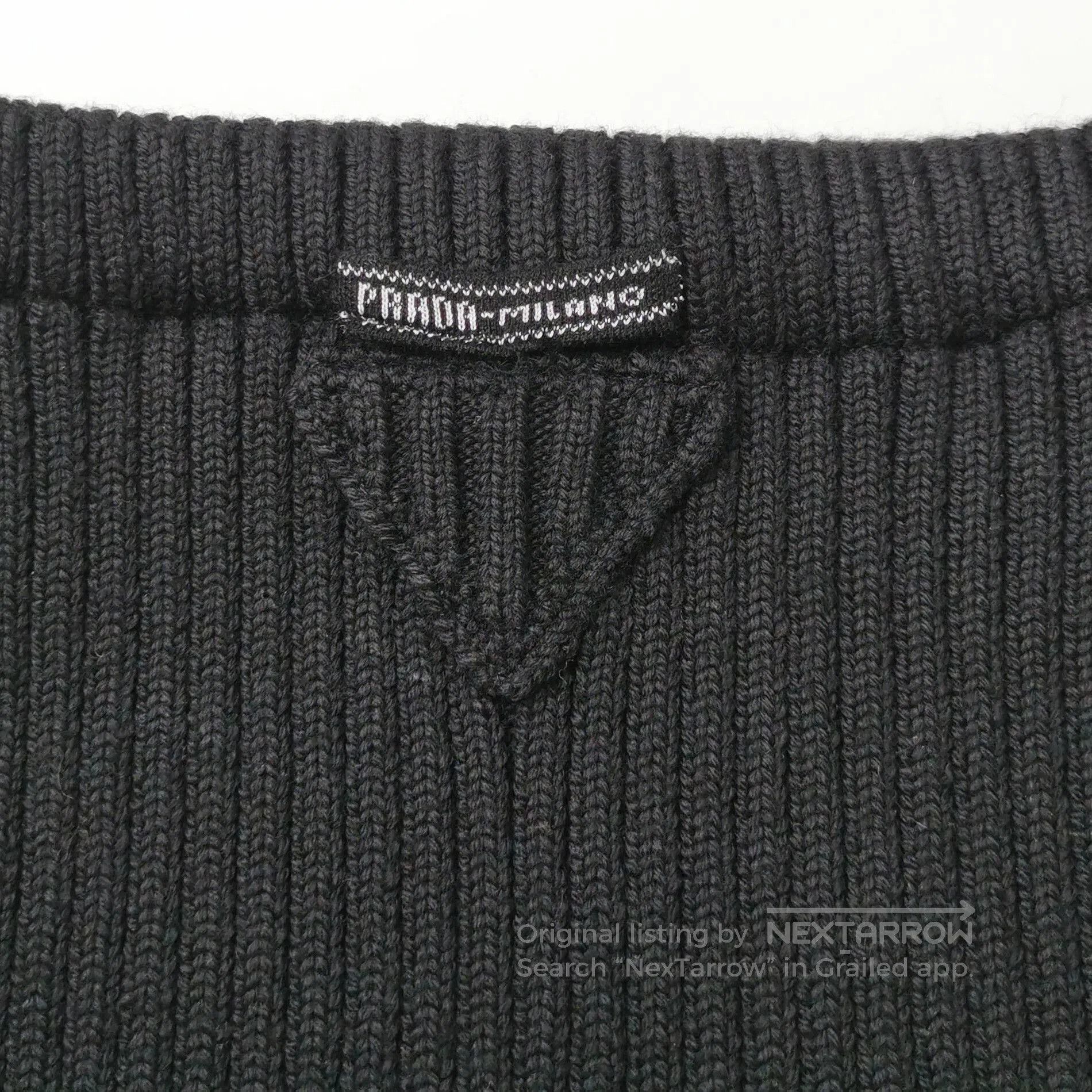 Prada Prada Black Wool Blend Midi Skirt . Size 39" - 3 Thumbnail