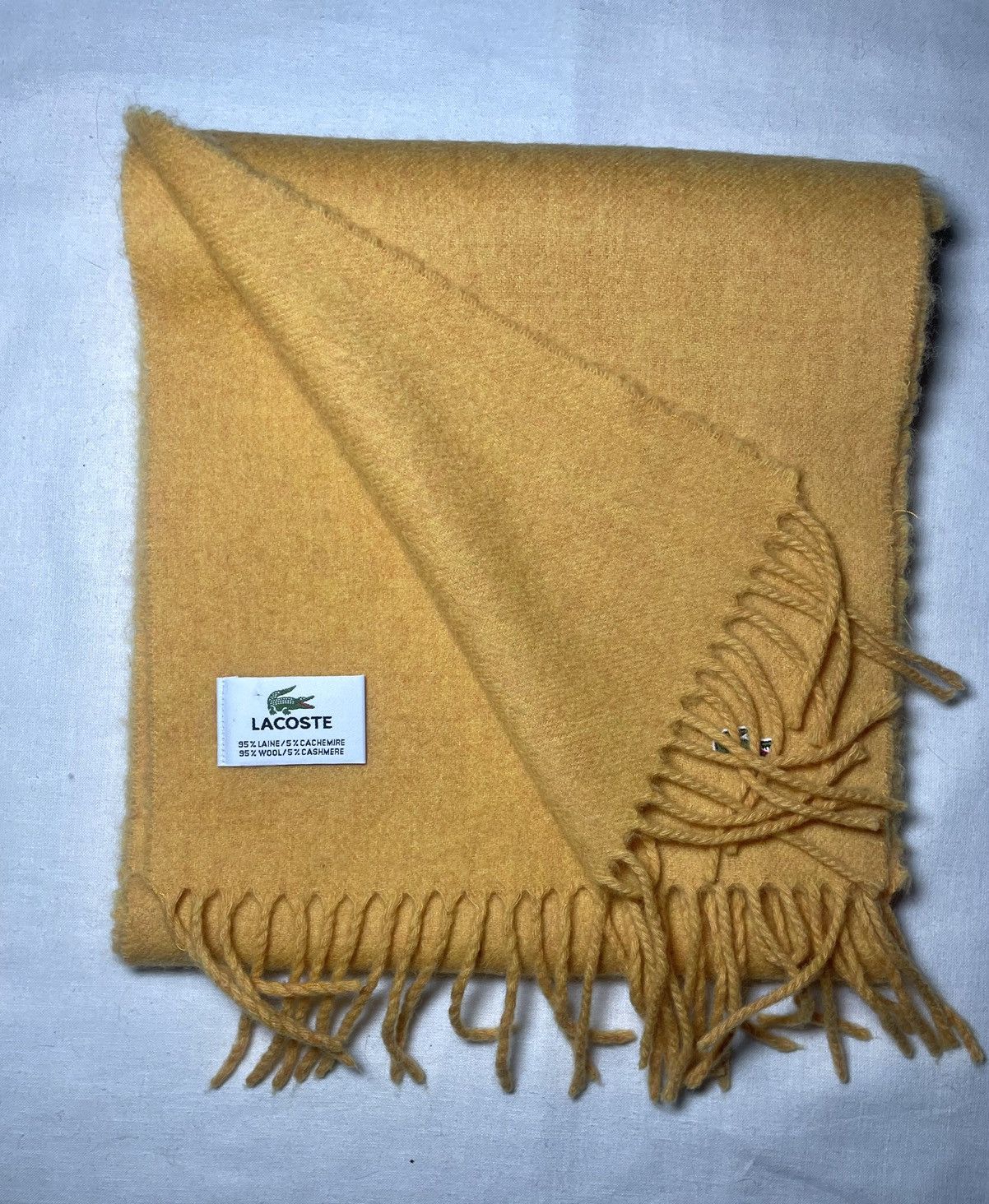 Lacoste Lacoste yellow cashmere scarf Size ONE SIZE - 2 Thumbnail