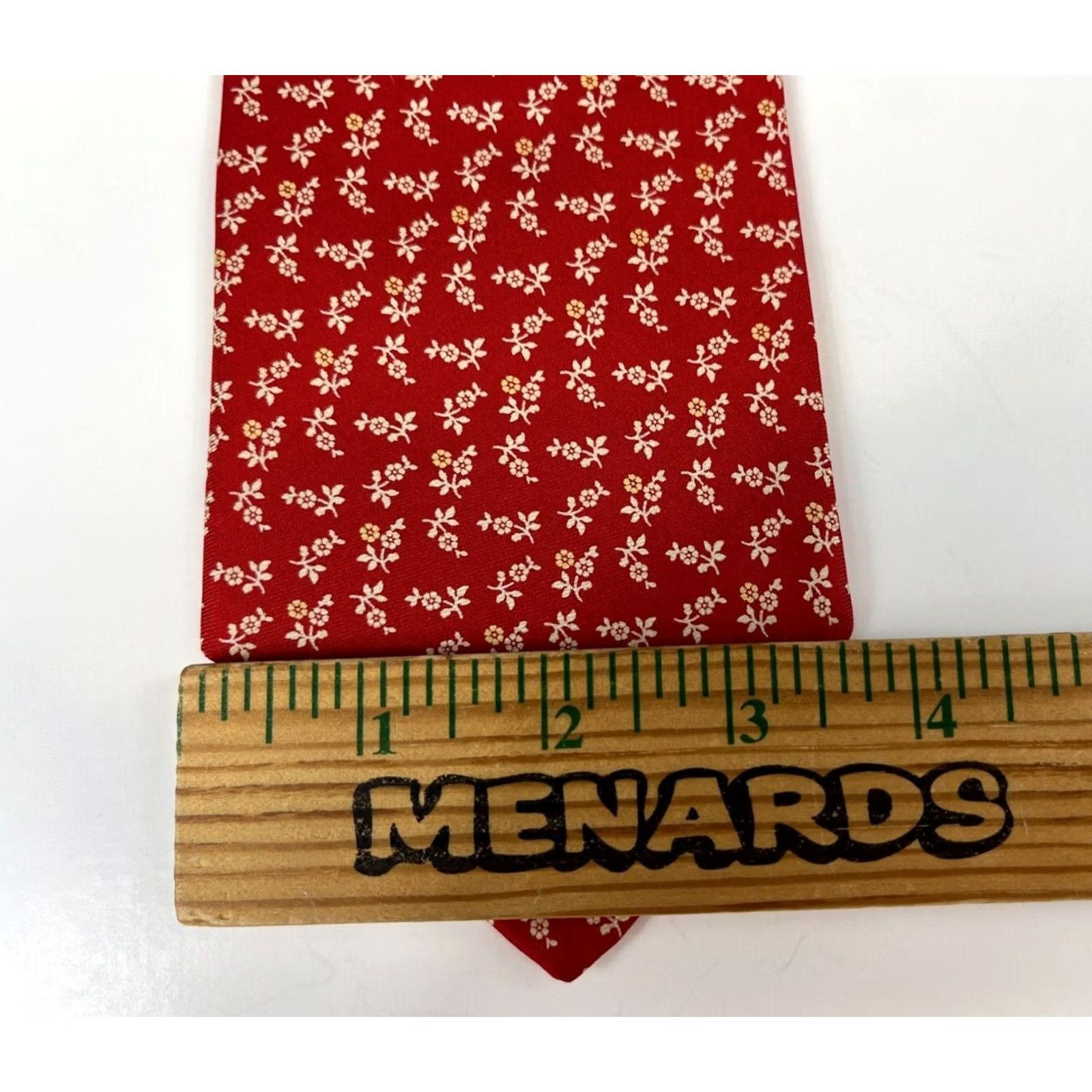 Brooks Brothers VINTAGE Brooks Brothers Makers Silk Tie Floral Hand Made in USA Men’s Tie Wide 57"-60" Red Silk Flower Preppy 3.75" Designer Mens Size ONE SIZE - 8 Thumbnail