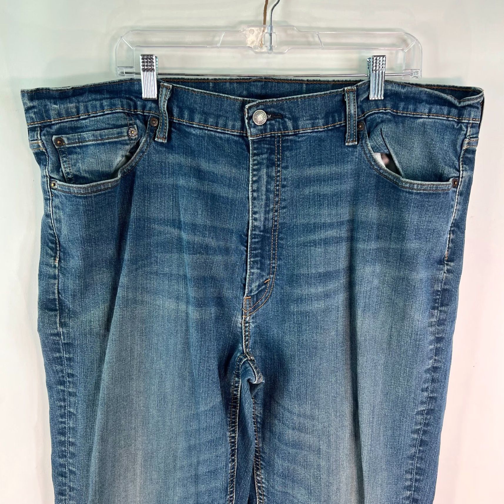 Levi's Levi's 541 Straight Leg Jeans Mens Blue Size 42 x 34 Regular Fit Cotton Blend Size US 42 / EU 58 - 3 Thumbnail