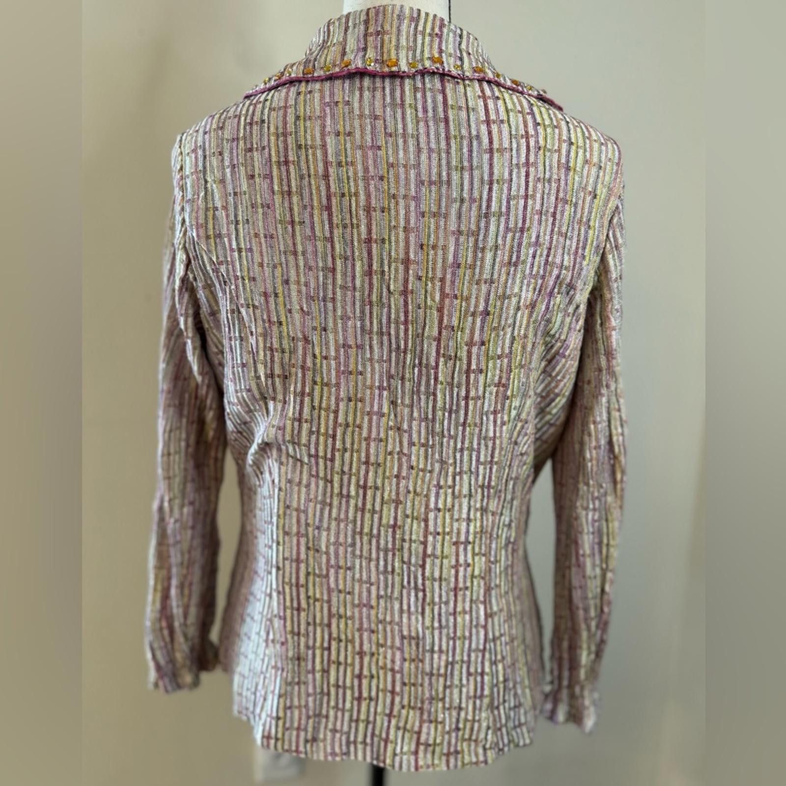 Other Passion Concept eclectic floral & striped chic blazer SZ M Size M / US 6-8 / IT 42-44 - 6 Thumbnail