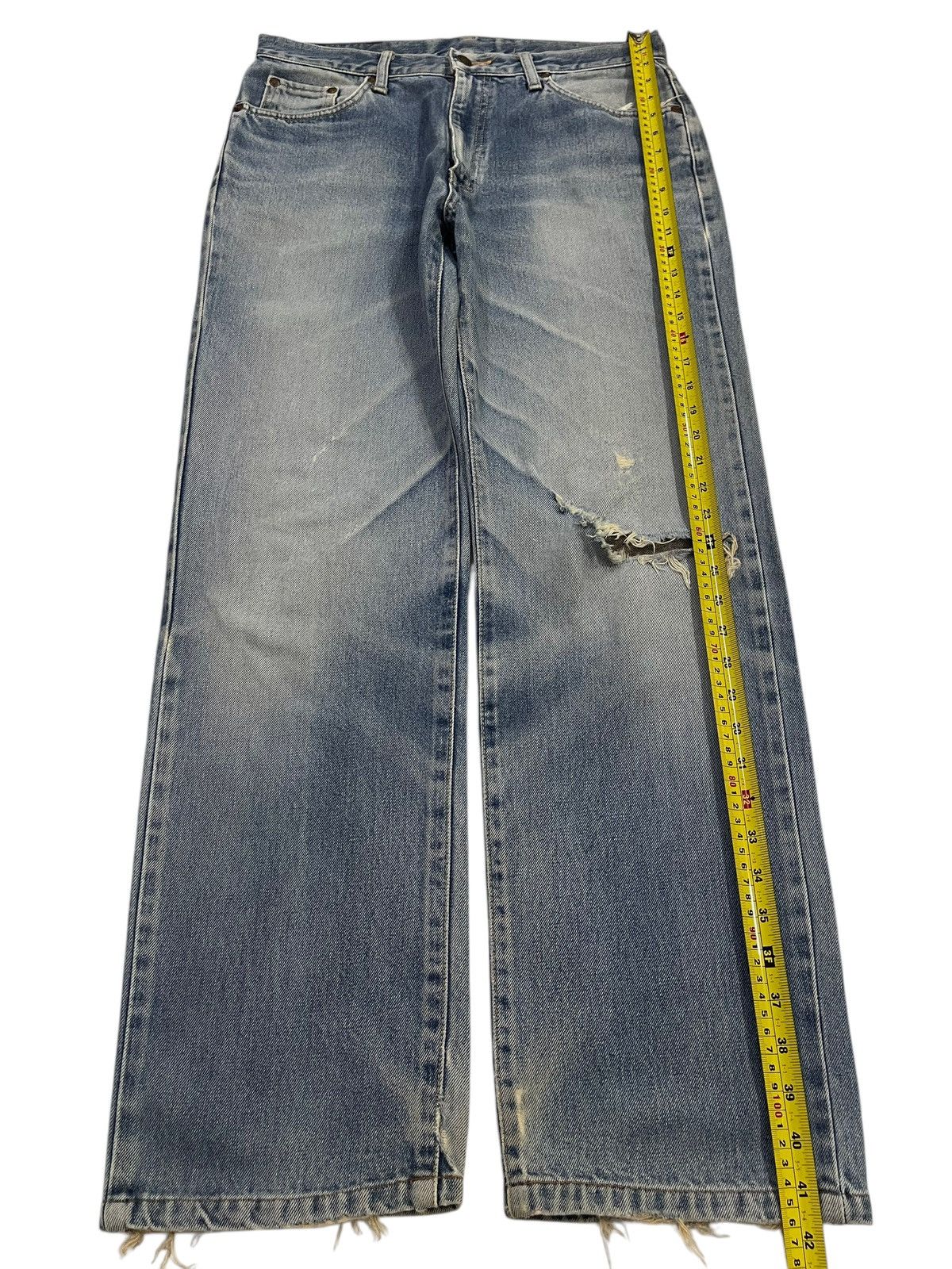 Edwin Vintage Edwin Blue Faded Wash Distressed Style Loose Jeans Size US 32 / EU 48 - 13 Thumbnail