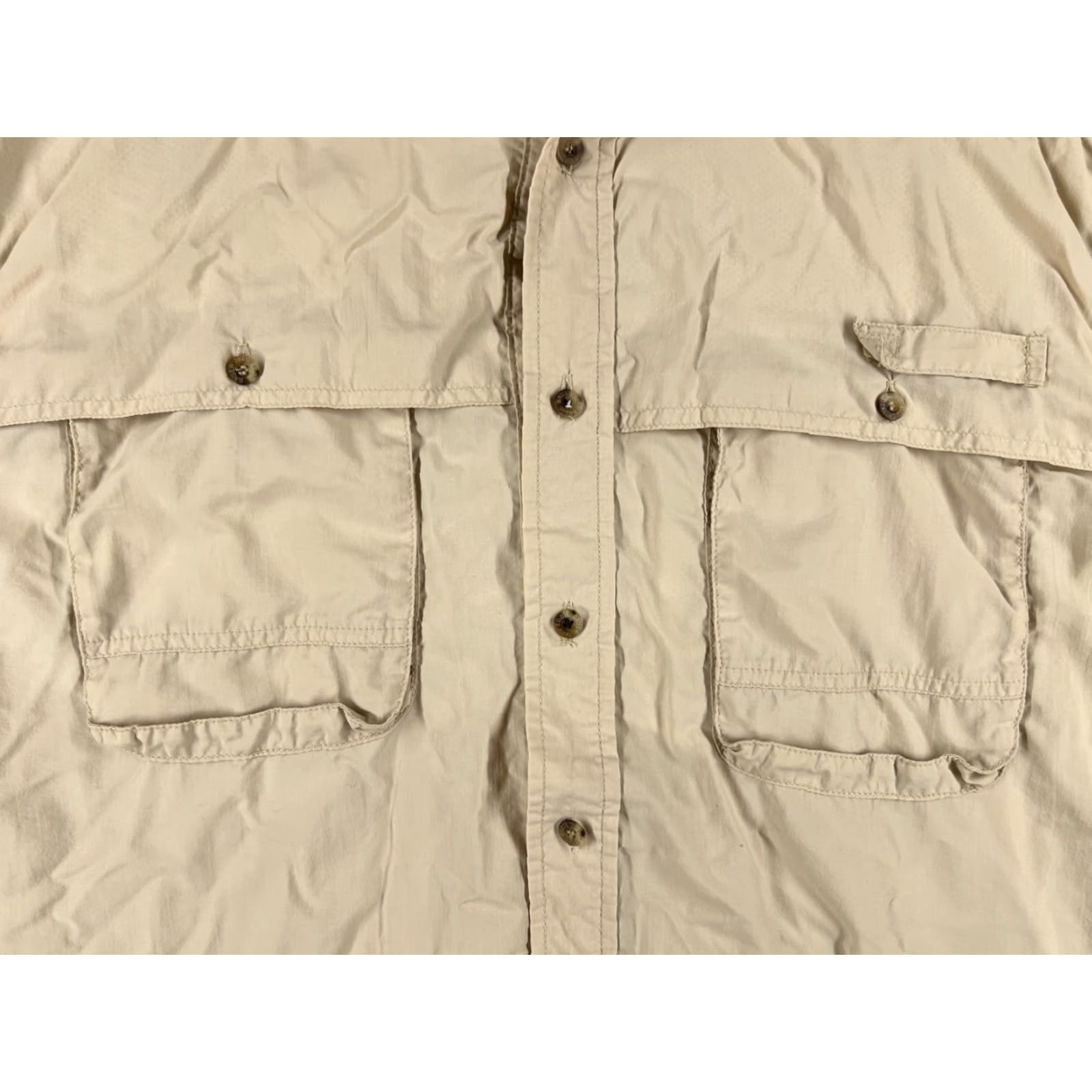 Eddie Bauer Eddie Bauer Shirt Men Large Beige Sportswear Fishing Button Angler Vented Size US L / EU 52-54 / 3 - 6 Thumbnail