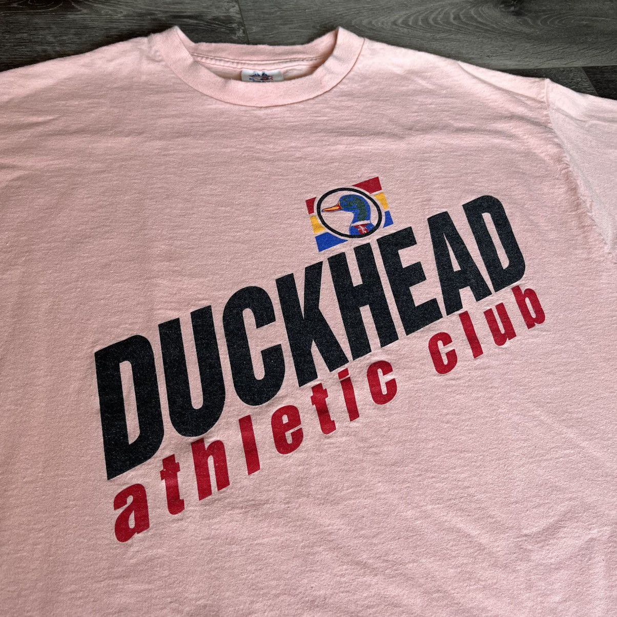 Duck Head × Vintage Vintage 1990s Duck Head Athletic Club Graphic Logo T Shirt Size US XL / EU 56 / 4 - 2 Thumbnail