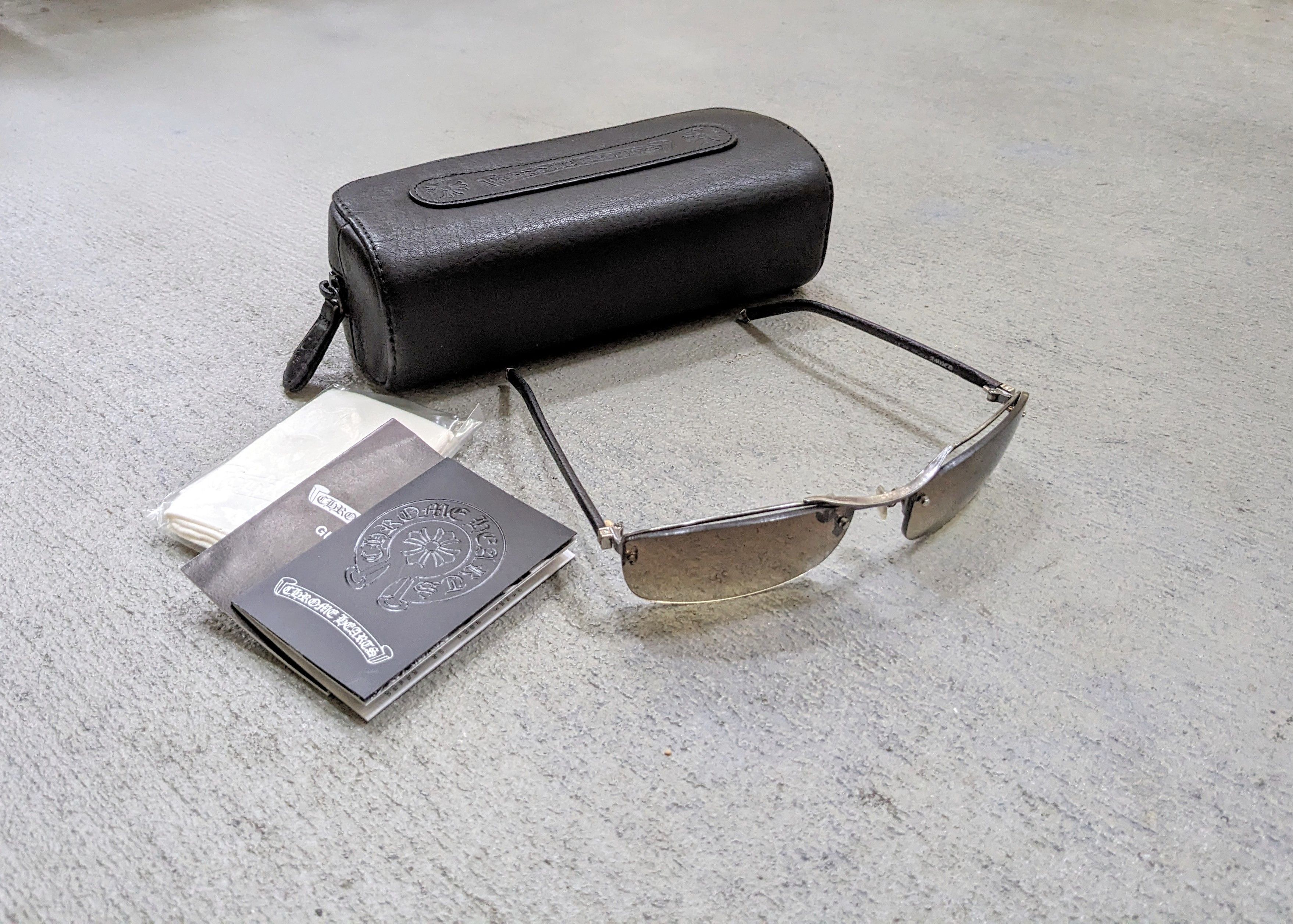 Chrome Hearts Chrome Hearts Amped Sunglasses Gray Black Silver Cross Size ONE SIZE - 2 Thumbnail