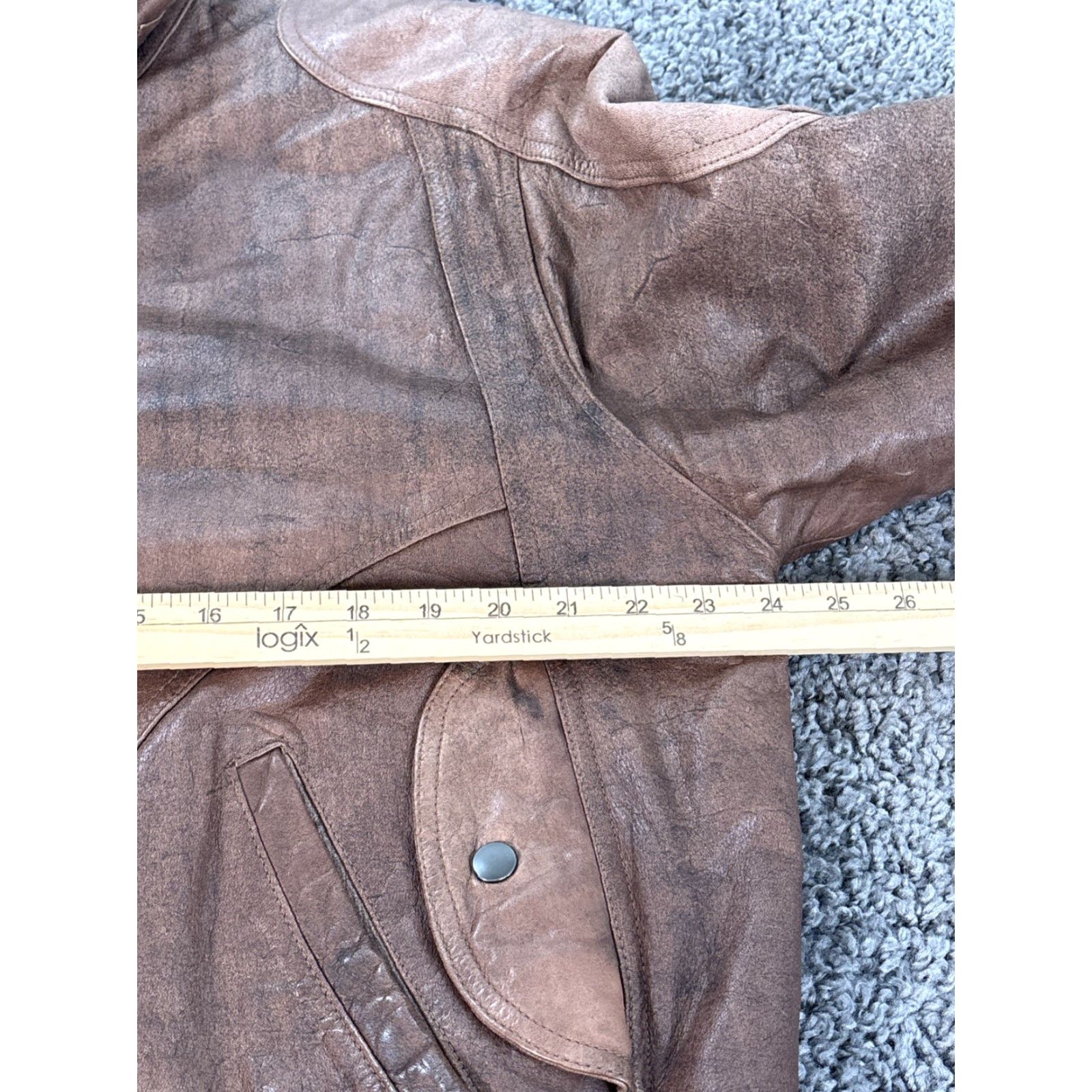 Vintage VINTAGE Reed Sportswear Leather Jacket Men's Bomber Size M/L Brown Full Zip Jacket Size US M / EU 48-50 / 2 - 3 Thumbnail