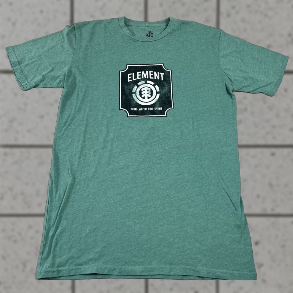 Element Element Mens T-Shirt Size M Green Fire Wind Water Earth Skate Shirt Medium} Size US M / EU 48-50 / 2 - 1 Thumbnail