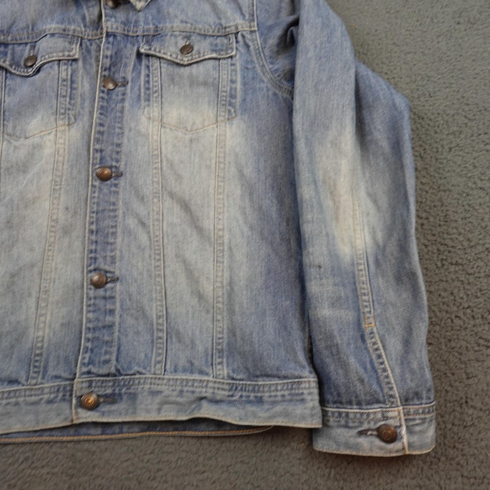 Polo Ralph Lauren Polo Ralph Lauren Jacket Mens Medium Blue Denim Bomber Button Faded Light Wash Size US M / EU 48-50 / 2 - 2 Thumbnail