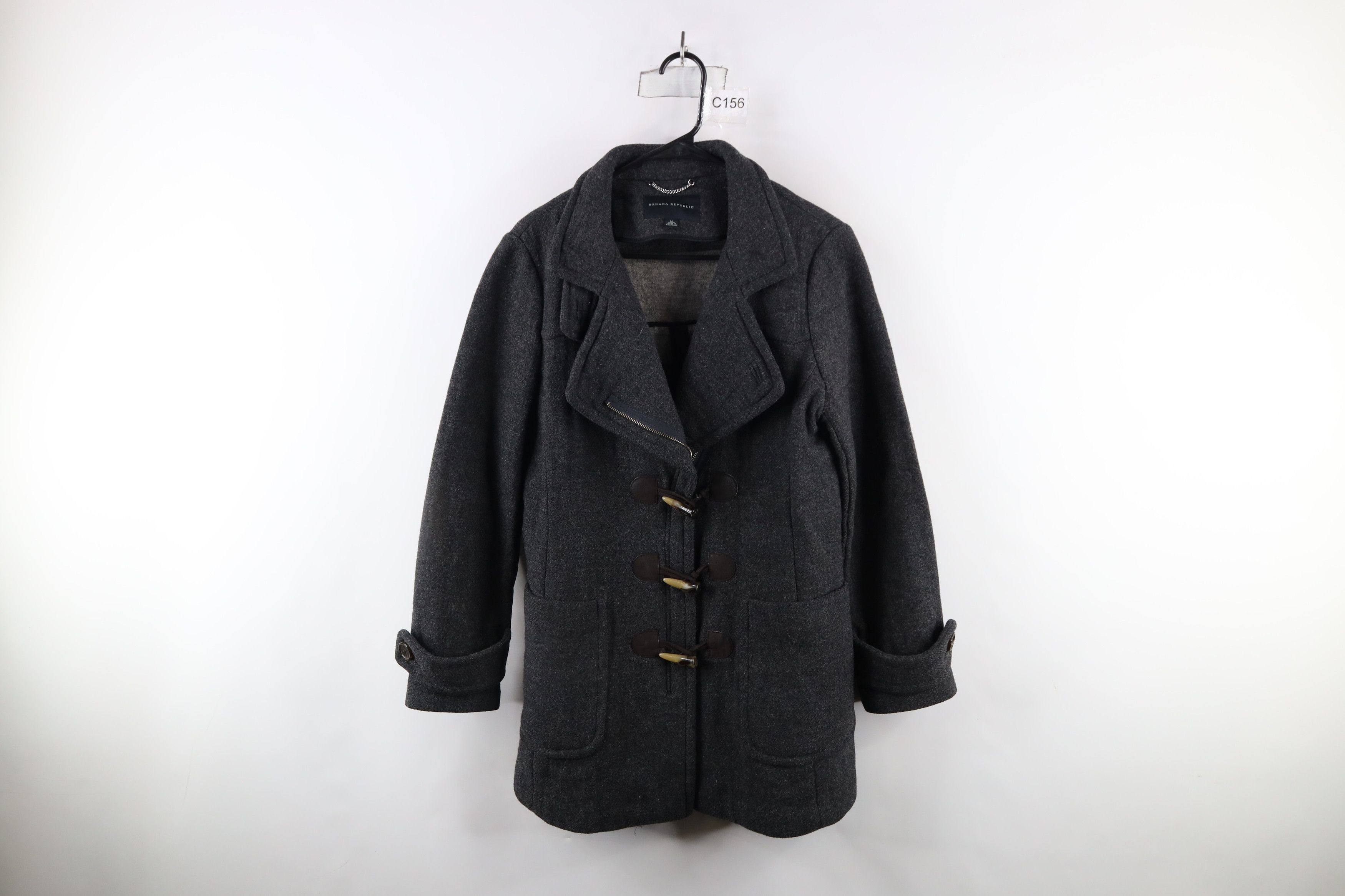 Banana Republic × Vintage Banana Republic Horn Toggle Button Peacoat Jacket Dark Gray Size M / US 6-8 / IT 42-44 - 1 Thumbnail