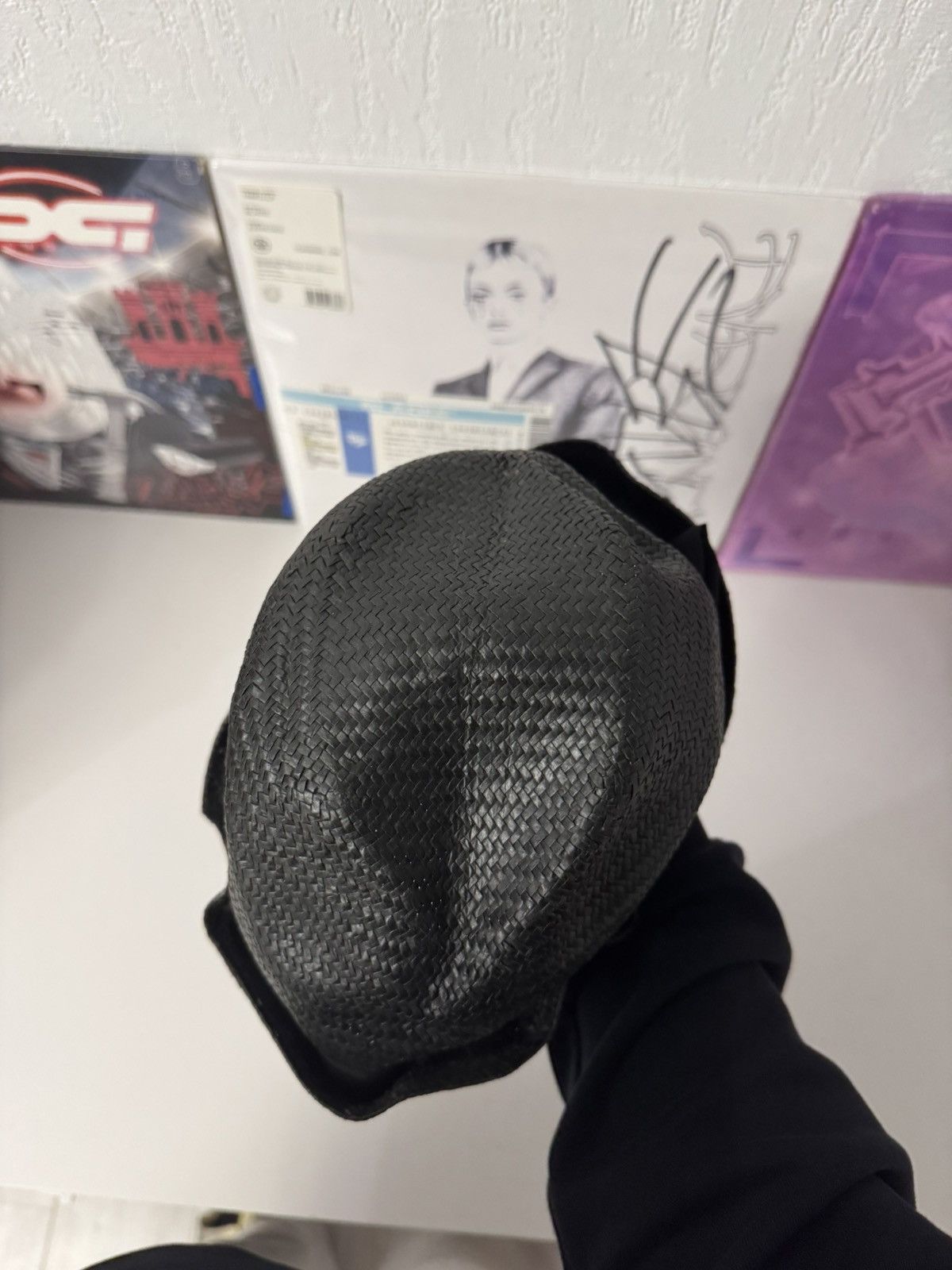 Gucci Gucci Black Woven Straw Hat Archive Luxury Avant Garde style Size ONE SIZE - 6 Thumbnail